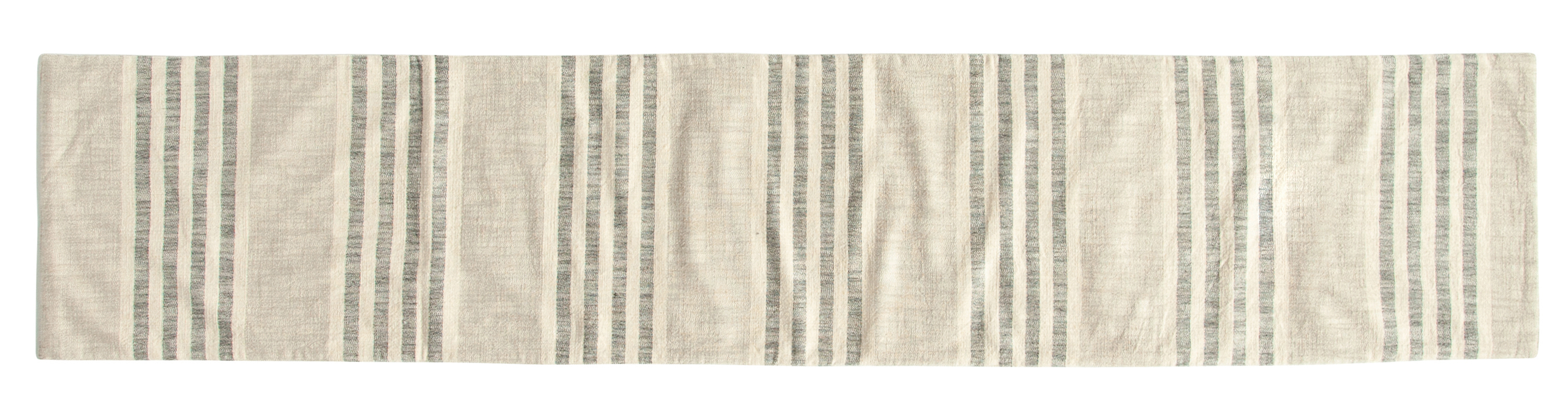 Grey Striped Cotton Woven Table Runner - Nomad Home
