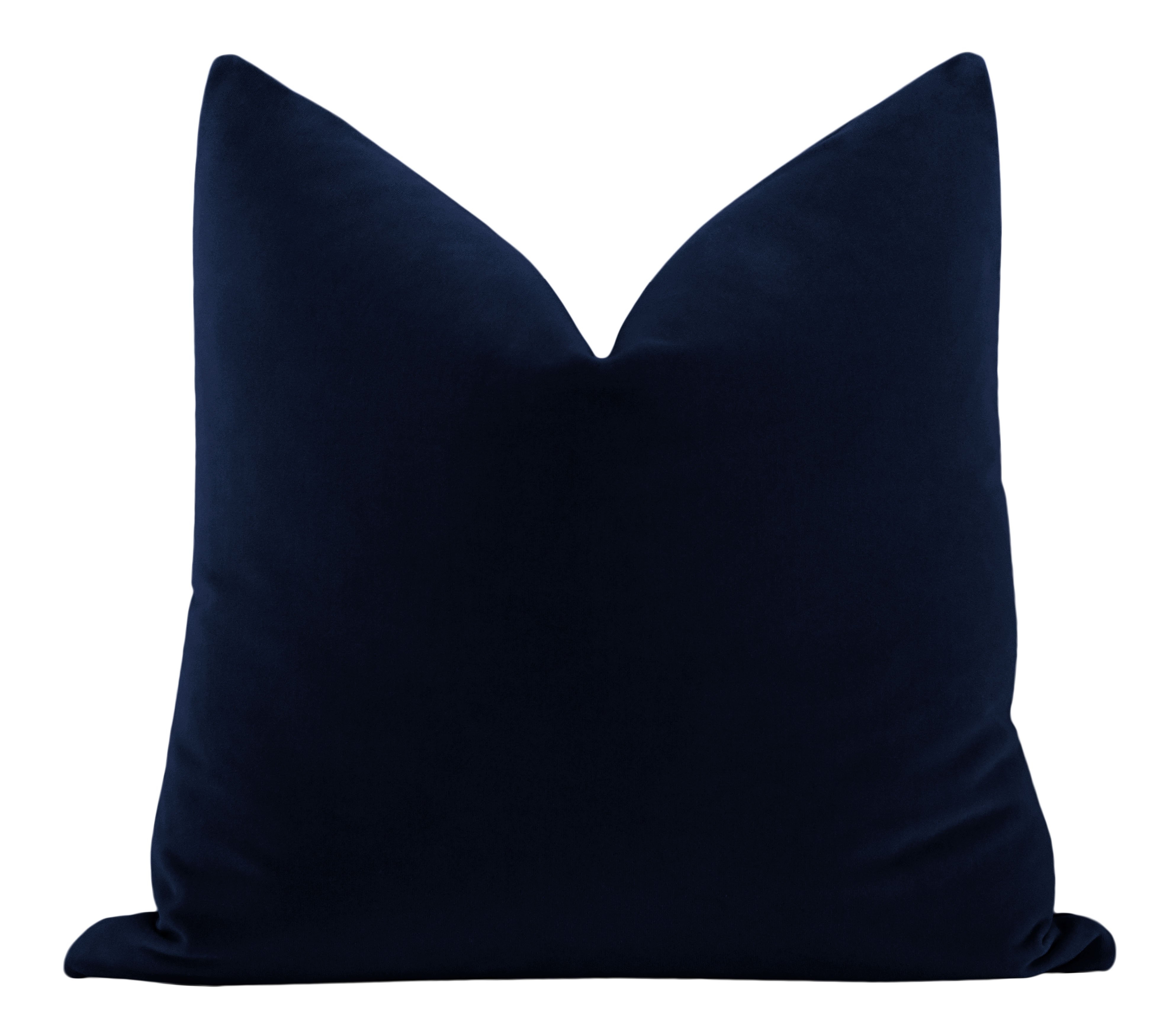 Studio Velvet Pillow Cover, Sapphire, 22" x 22" - Little Design Company