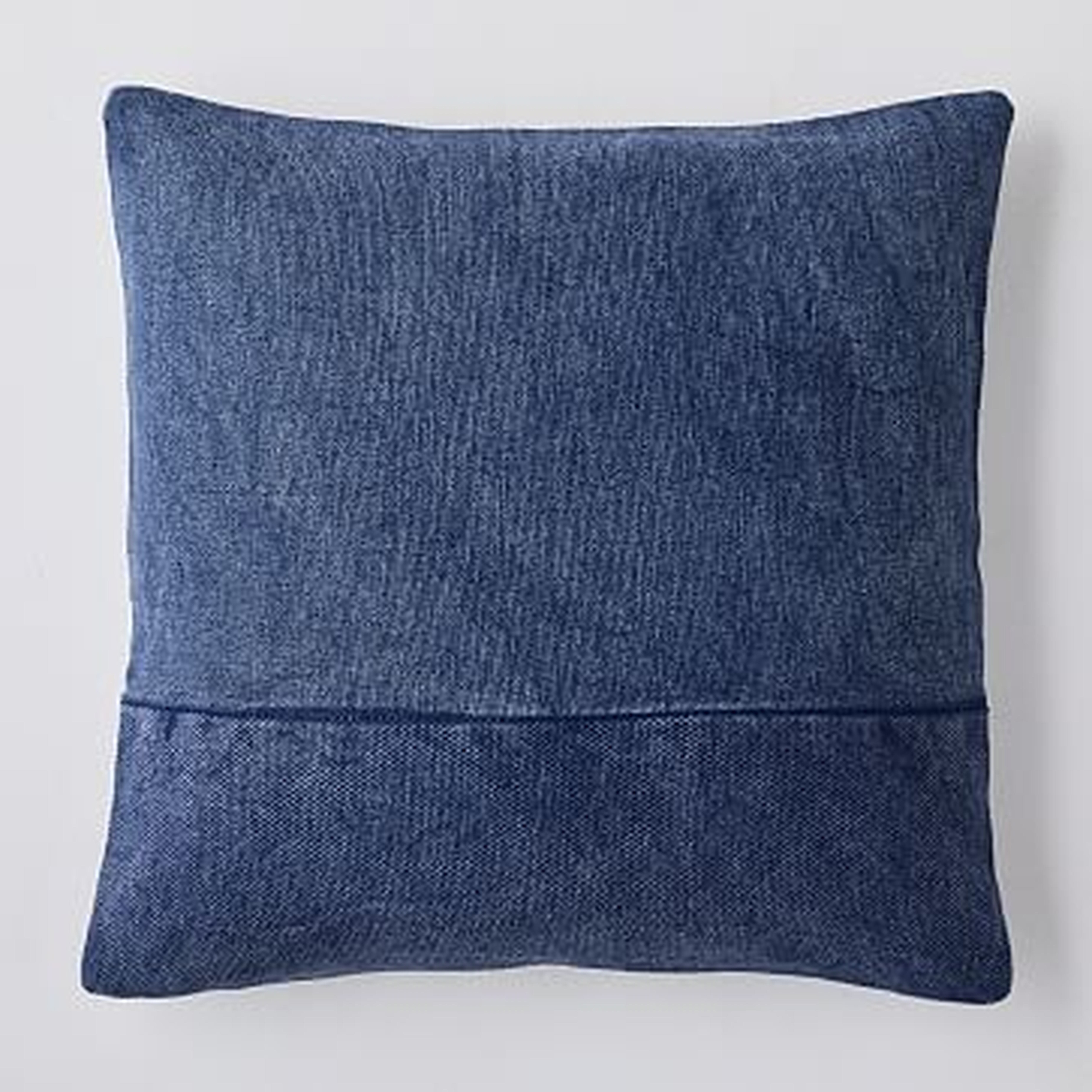 Cotton Canvas Pillow Cover 24"x24", Midnight, Set of 2 - West Elm