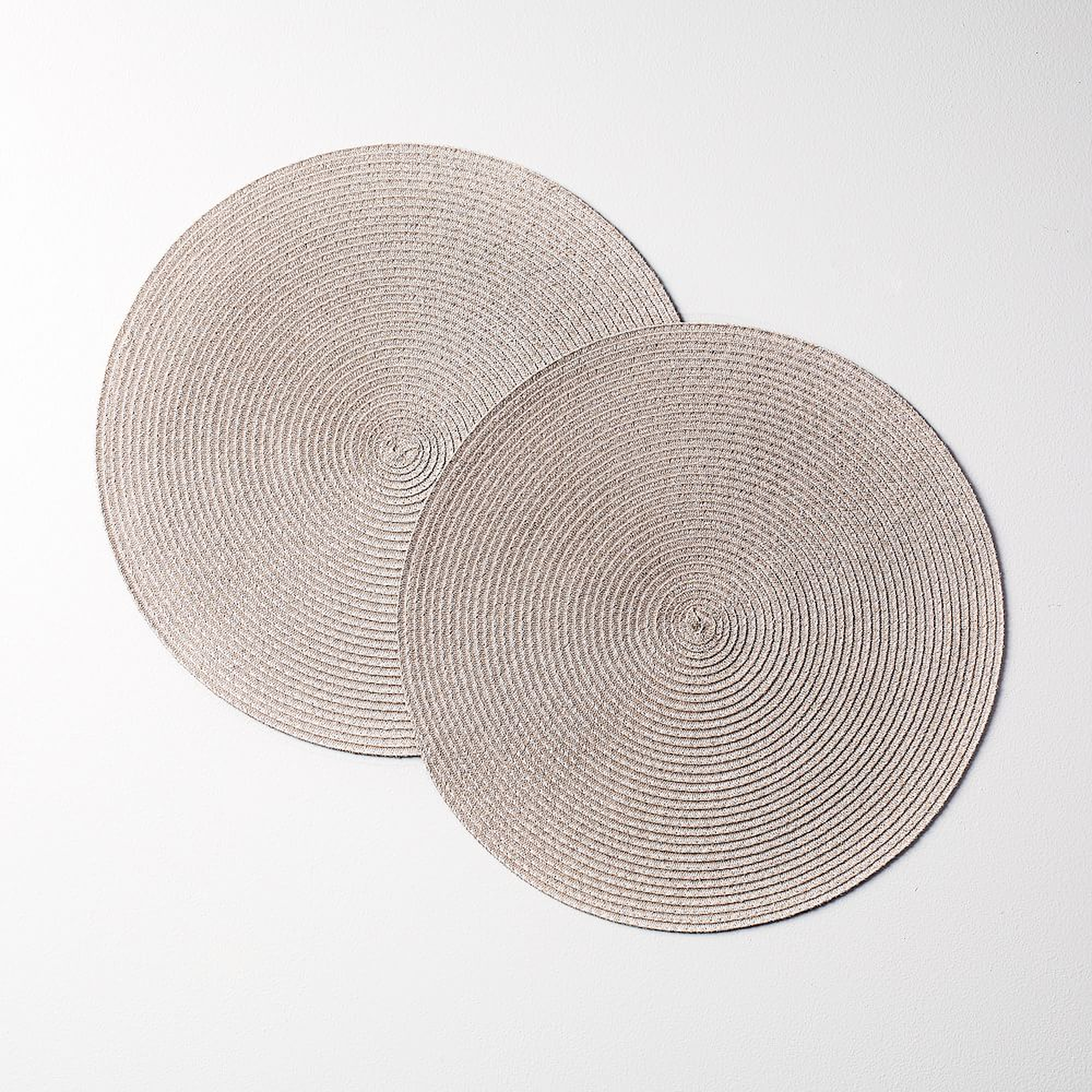 Round Woven Placemats, Metallic, Set of 2 - West Elm