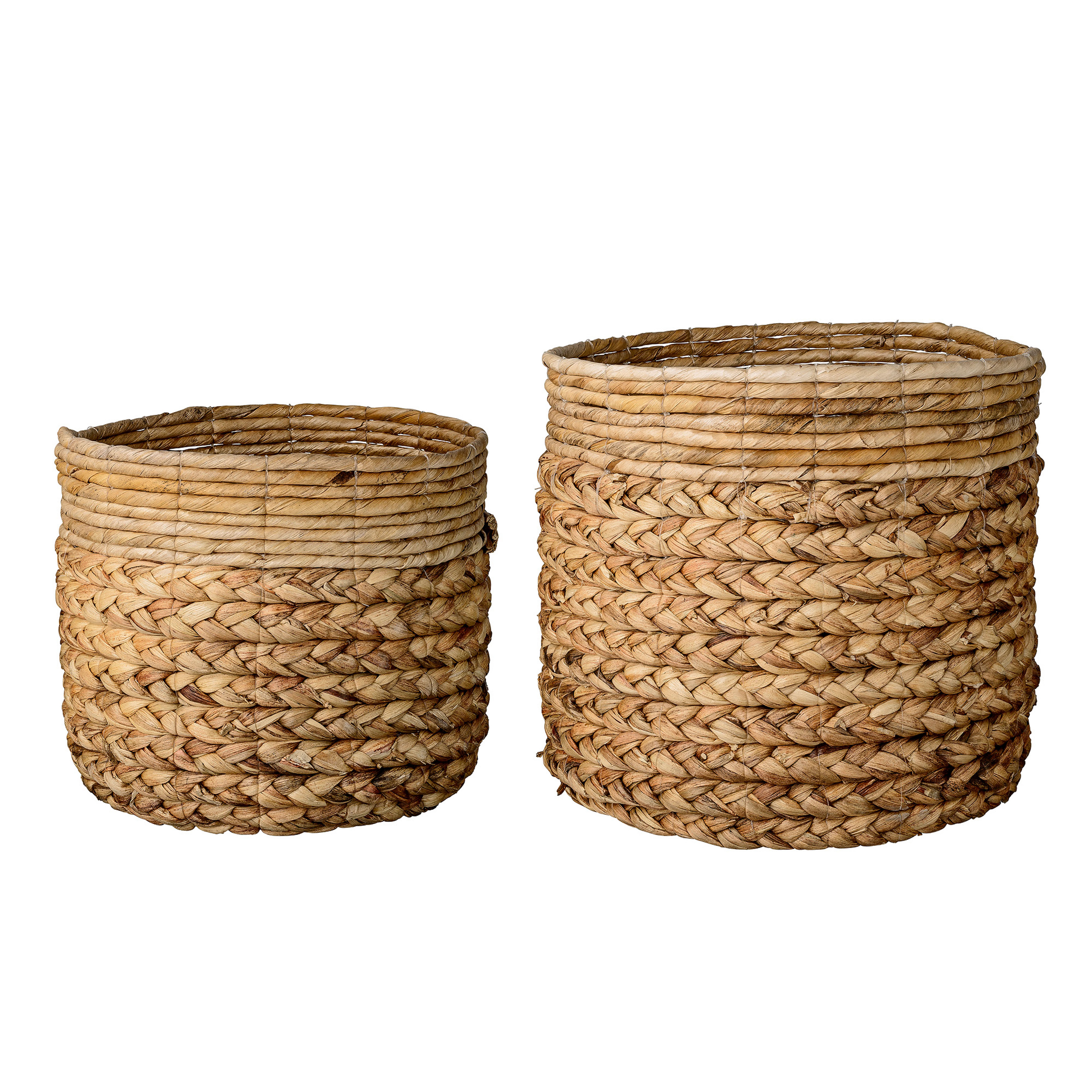 Beige Water Hyacinth and Banana Leaf Baskets (Set of 2 Sizes) - Moss & Wilder