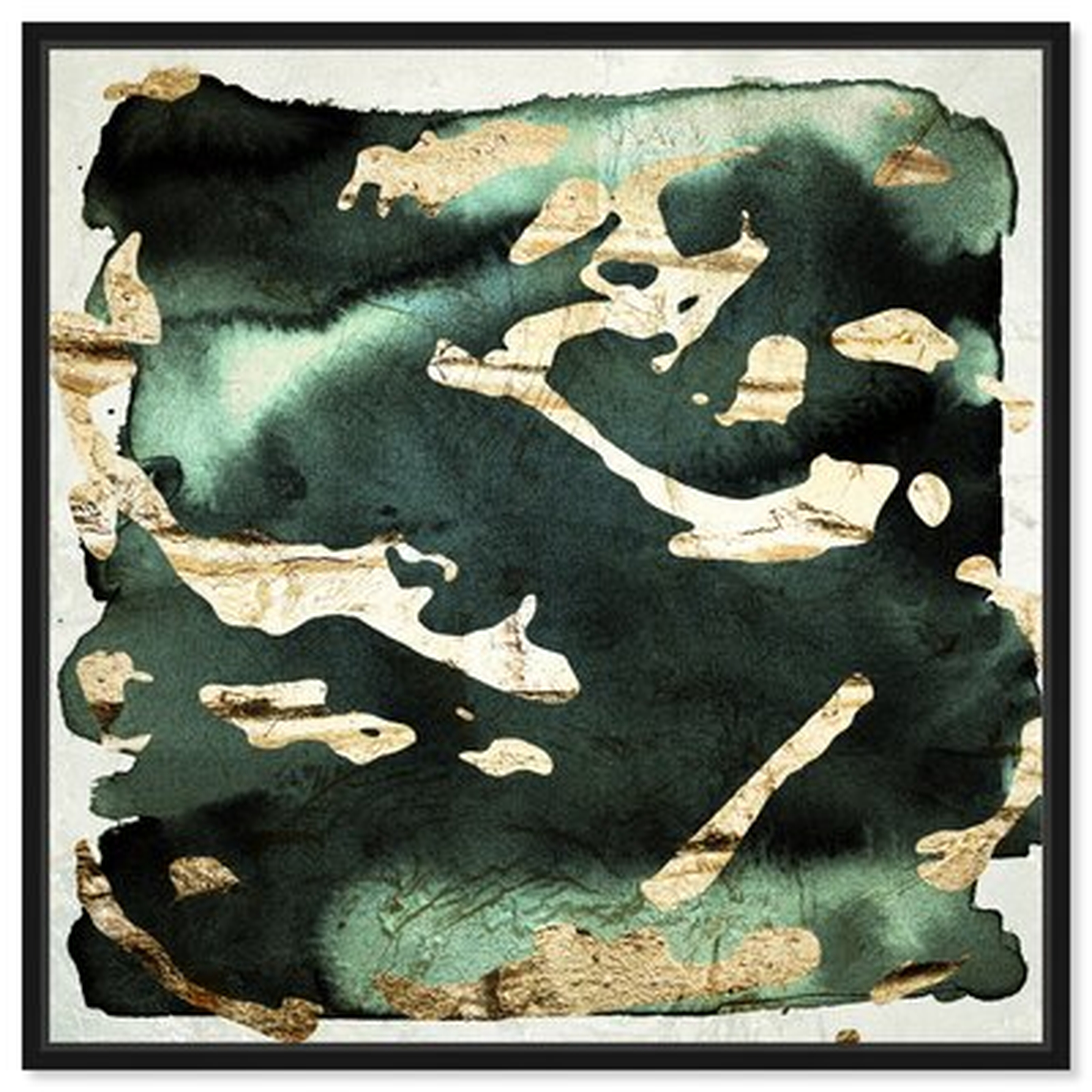 Abstract Sophisticated Jade Watercolor Framed - Painting Print on Canvas - Wayfair