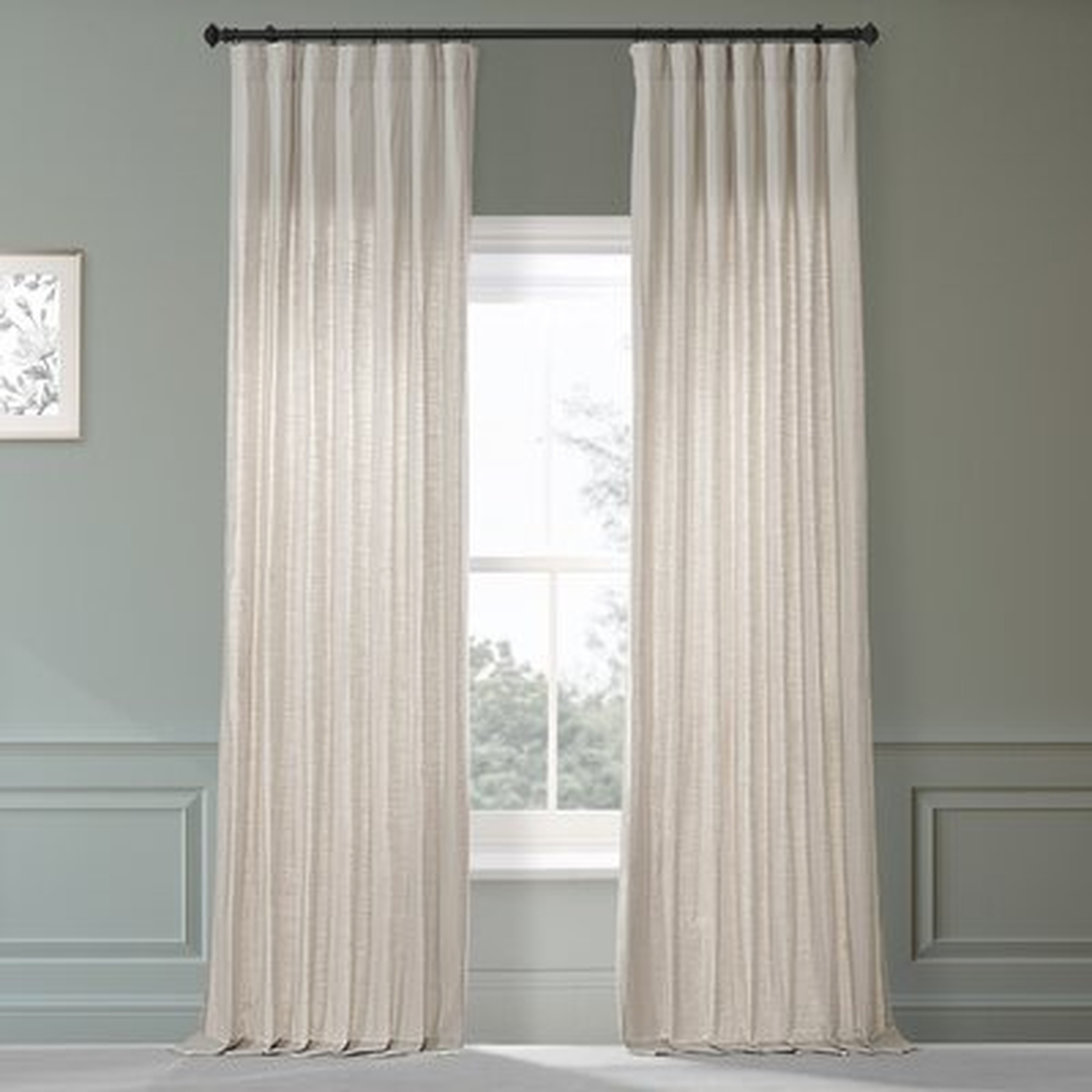 Richardson Semi Sheer Curtains for Bedroom - Cotton Dune Textured Window Curtains Panel Drapes Pair - Birch Lane