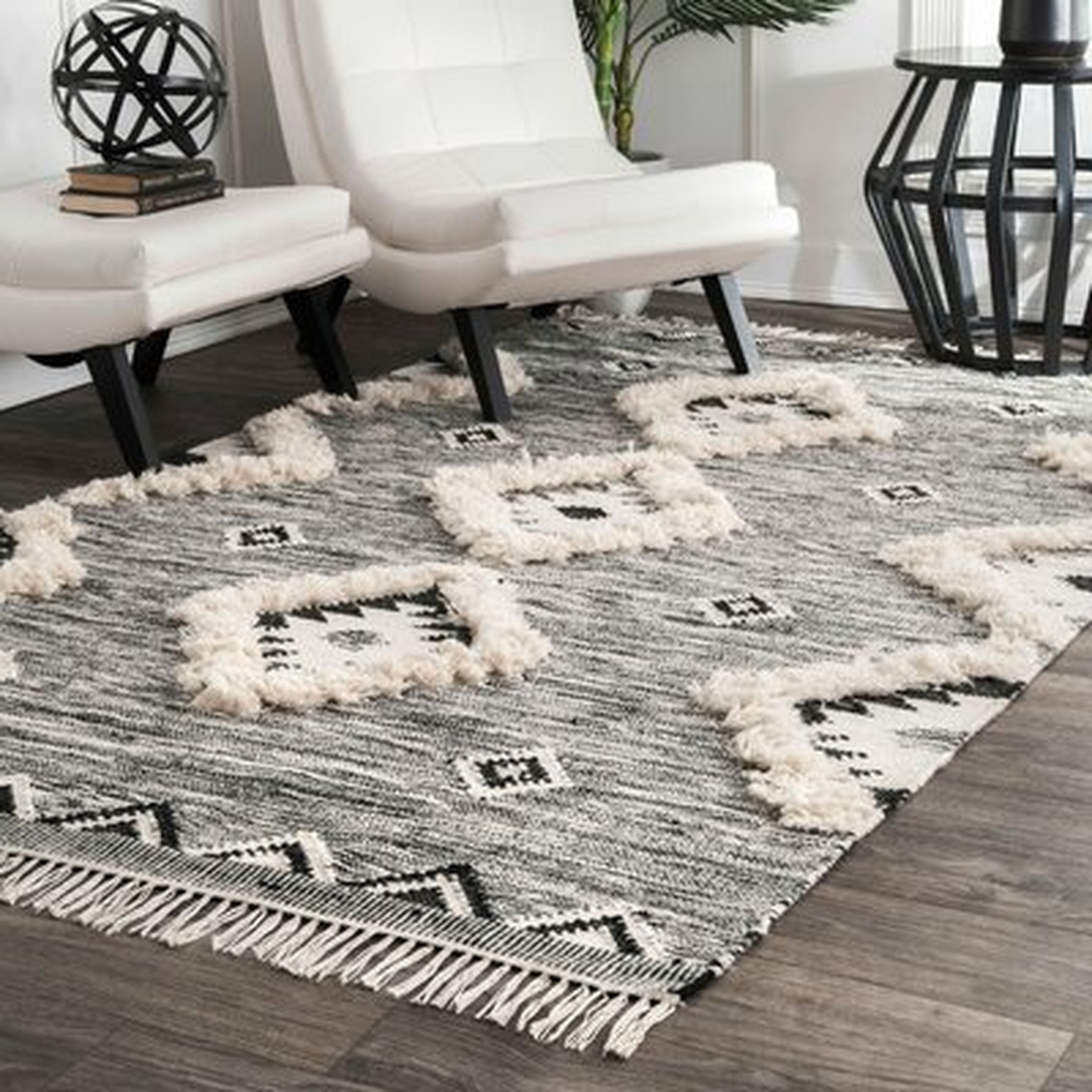 Luciana Hand-Knotted Wool Gray Area Rug - AllModern