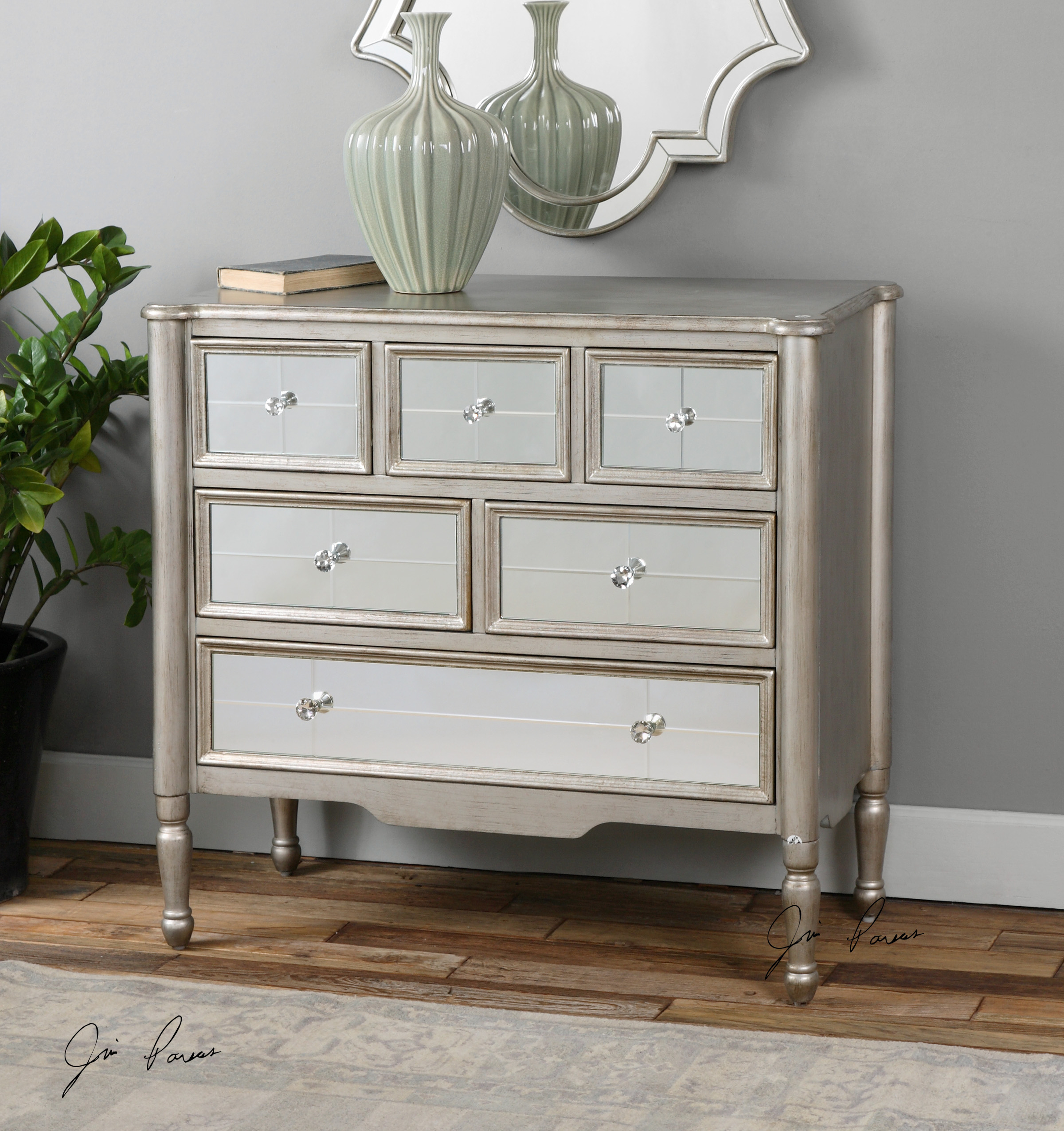 Rayvon Mirrored Accent Chest - Hudsonhill Foundry