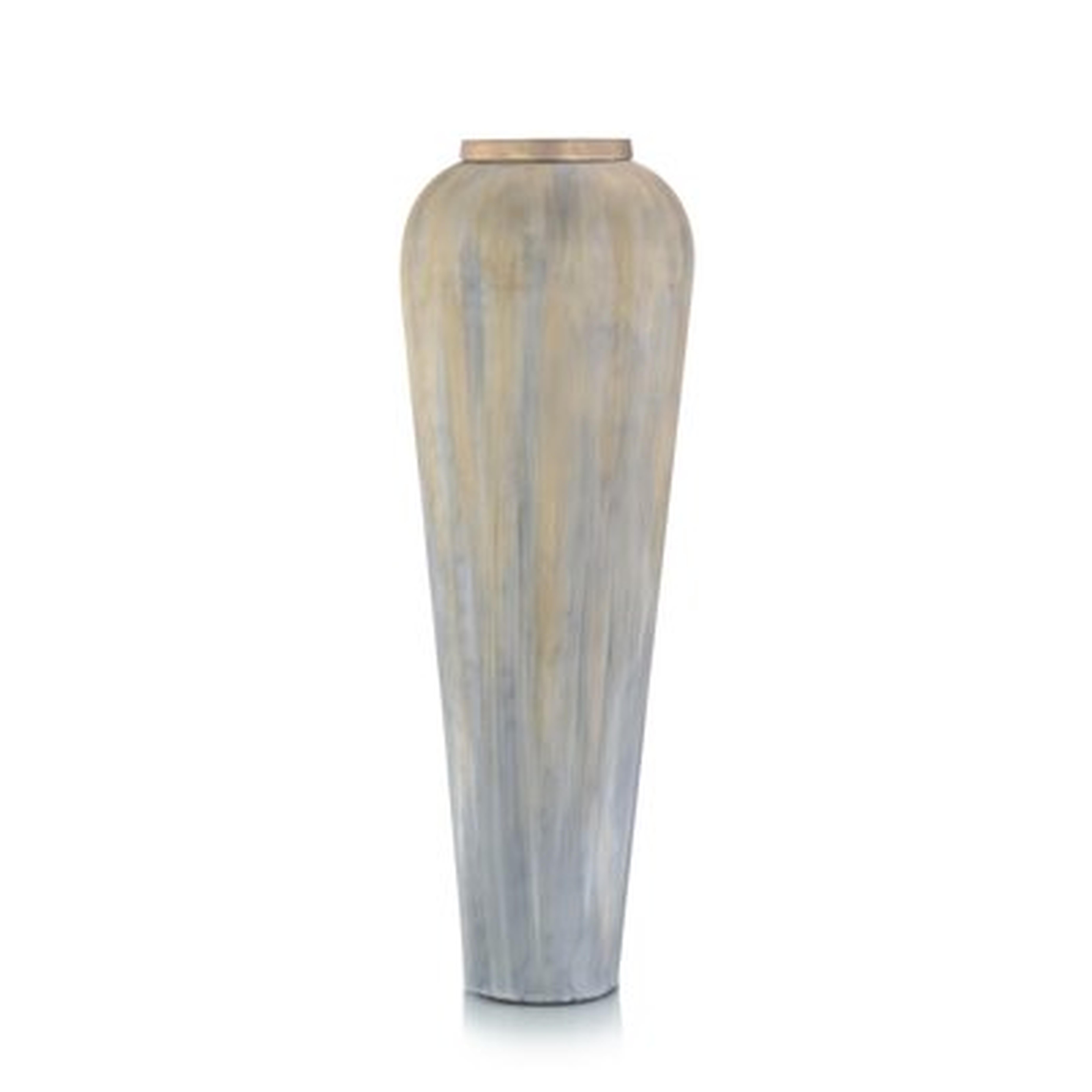 Gray/Blue/Tan 28'' Aluminum Floor Vase - Wayfair