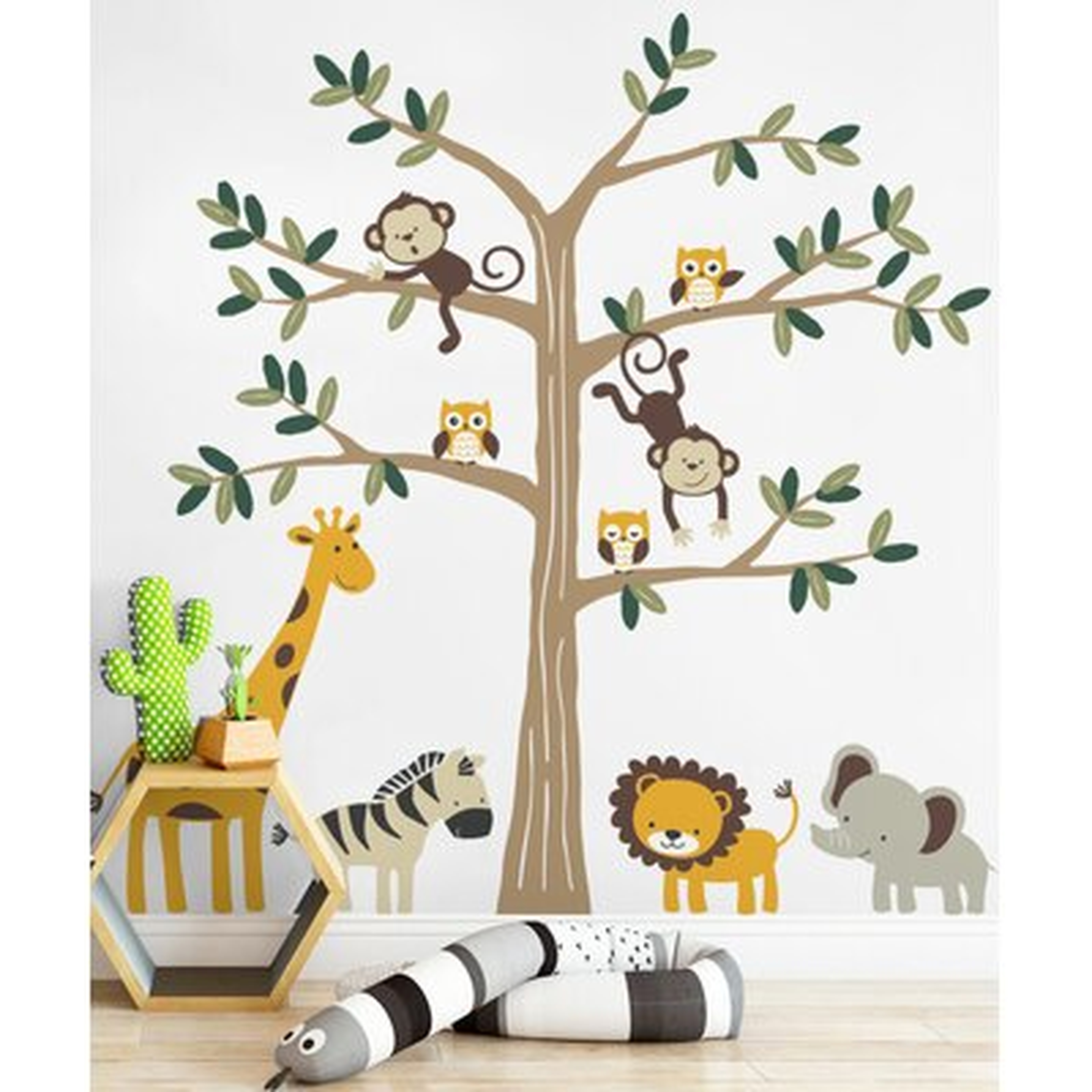 Ermera Tree with Cute Animals Wall Decal - Wayfair