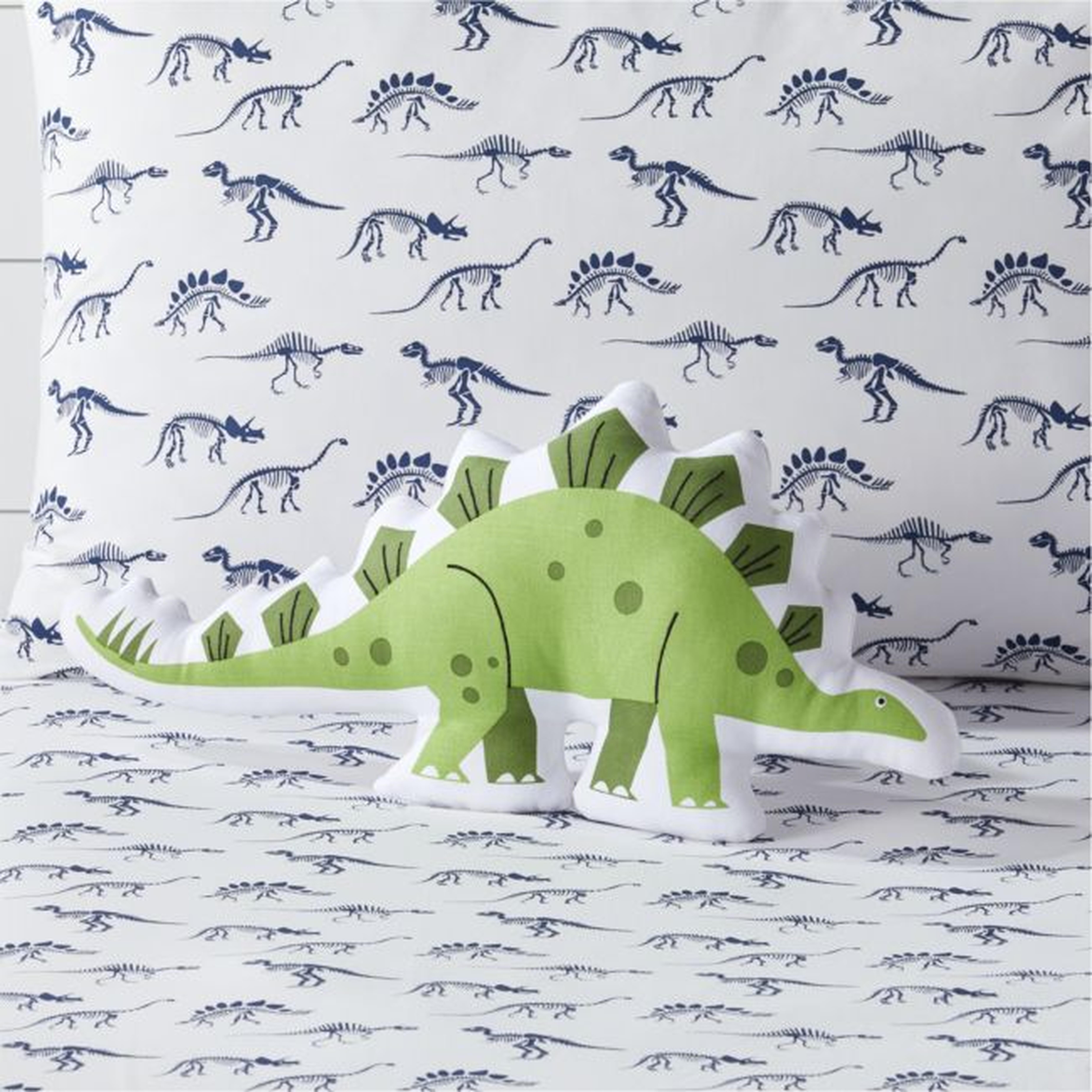 Green Dino Throw Pillow - Crate and Barrel