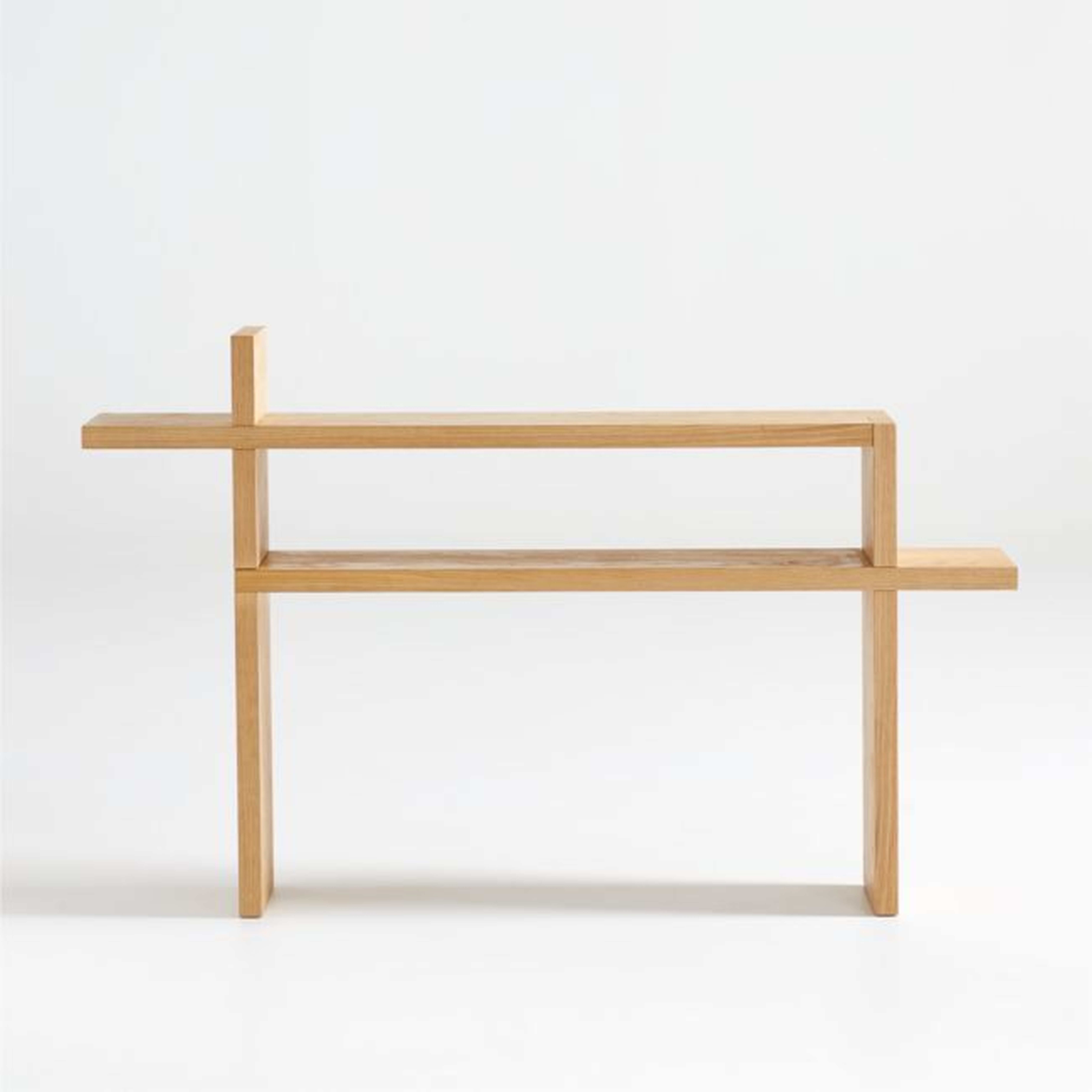 Nash Natural Wood Console Table with Shelf - Crate and Barrel