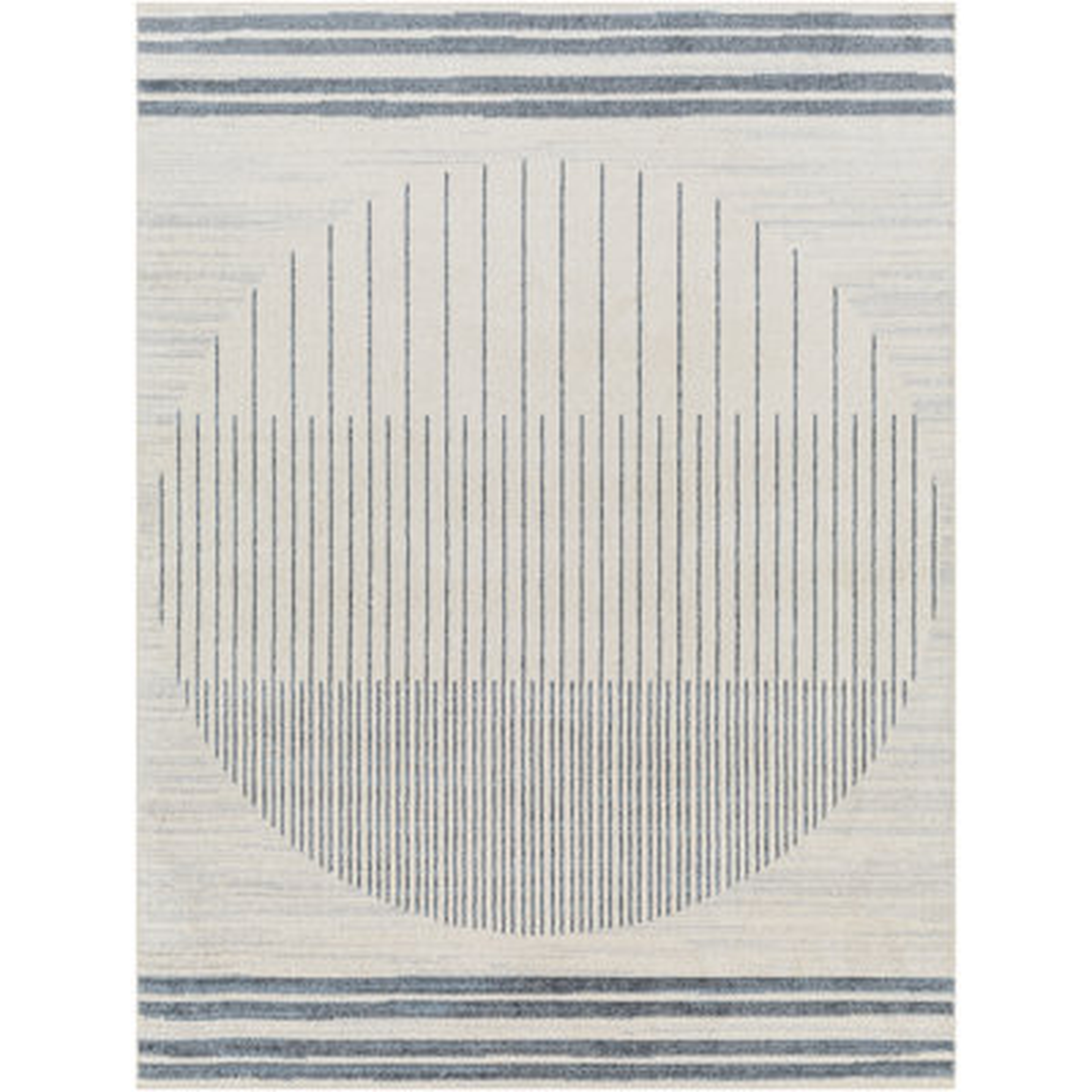 Apsara Machine Washable Modern Ivory/Charcoal Area Rug - Wayfair