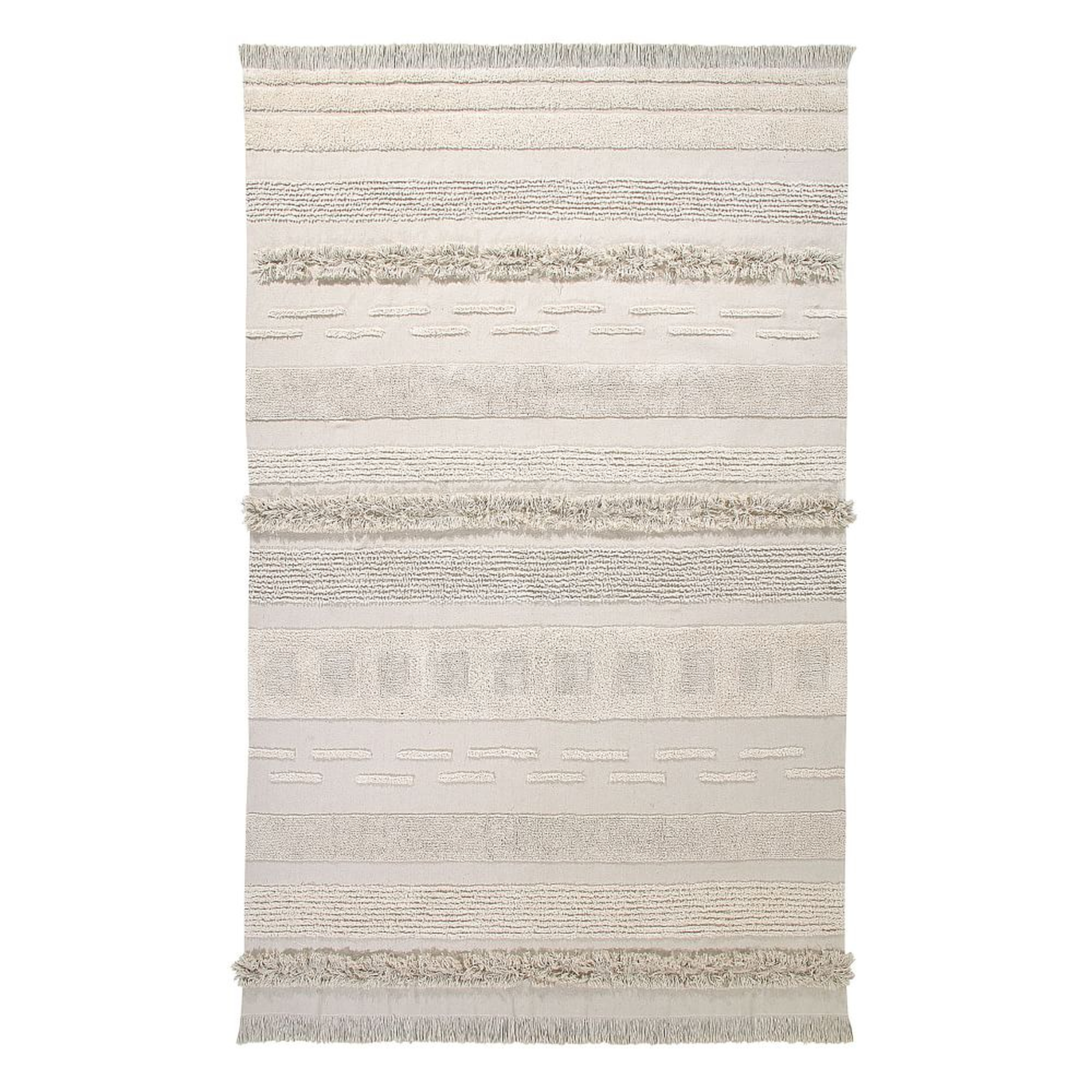 Airy Cotton Tufted Washable Rug, 5x8 , Natural - Pottery Barn Teen
