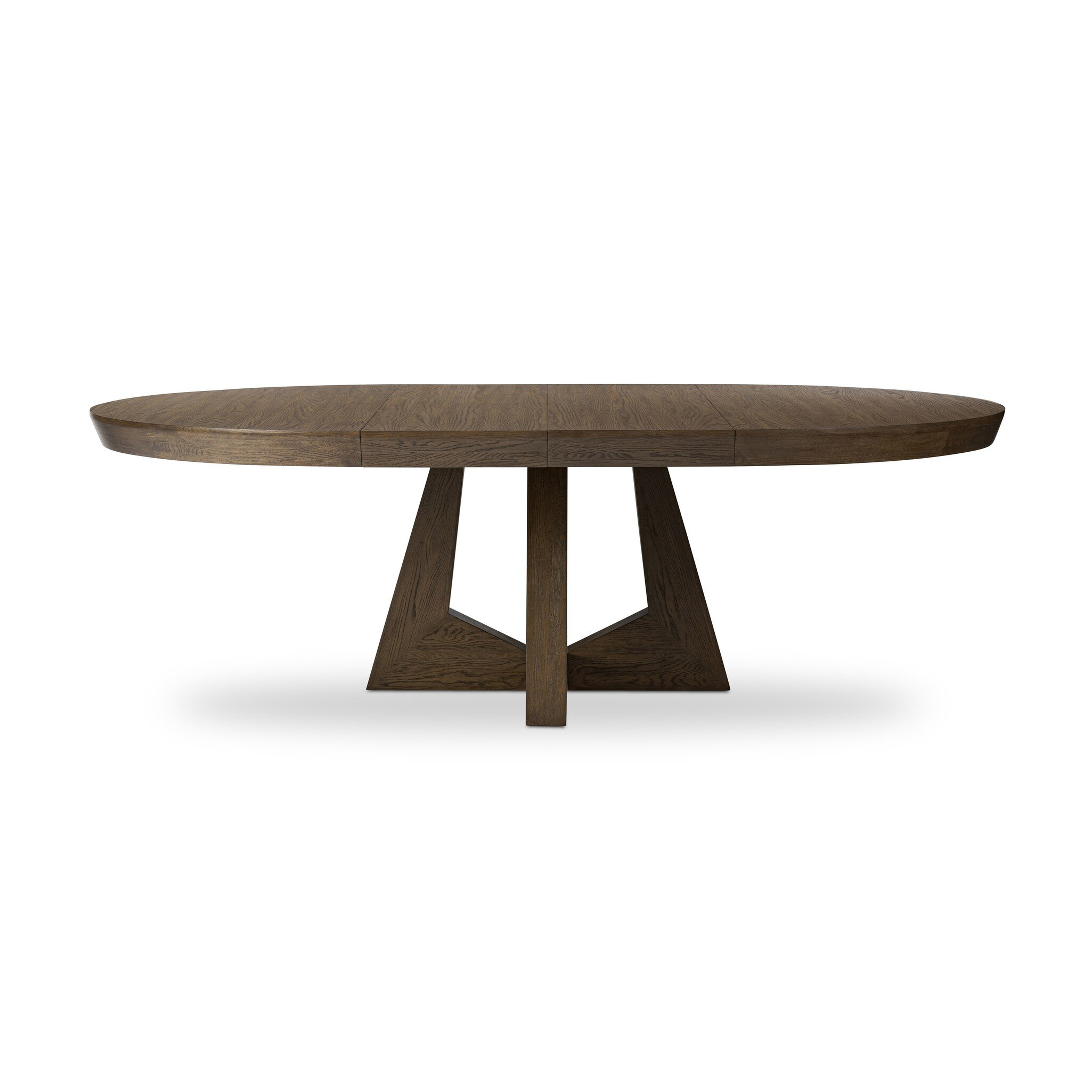 Zelda Round Extension Dining Table - Fawn Oak Veneer - Four Hands