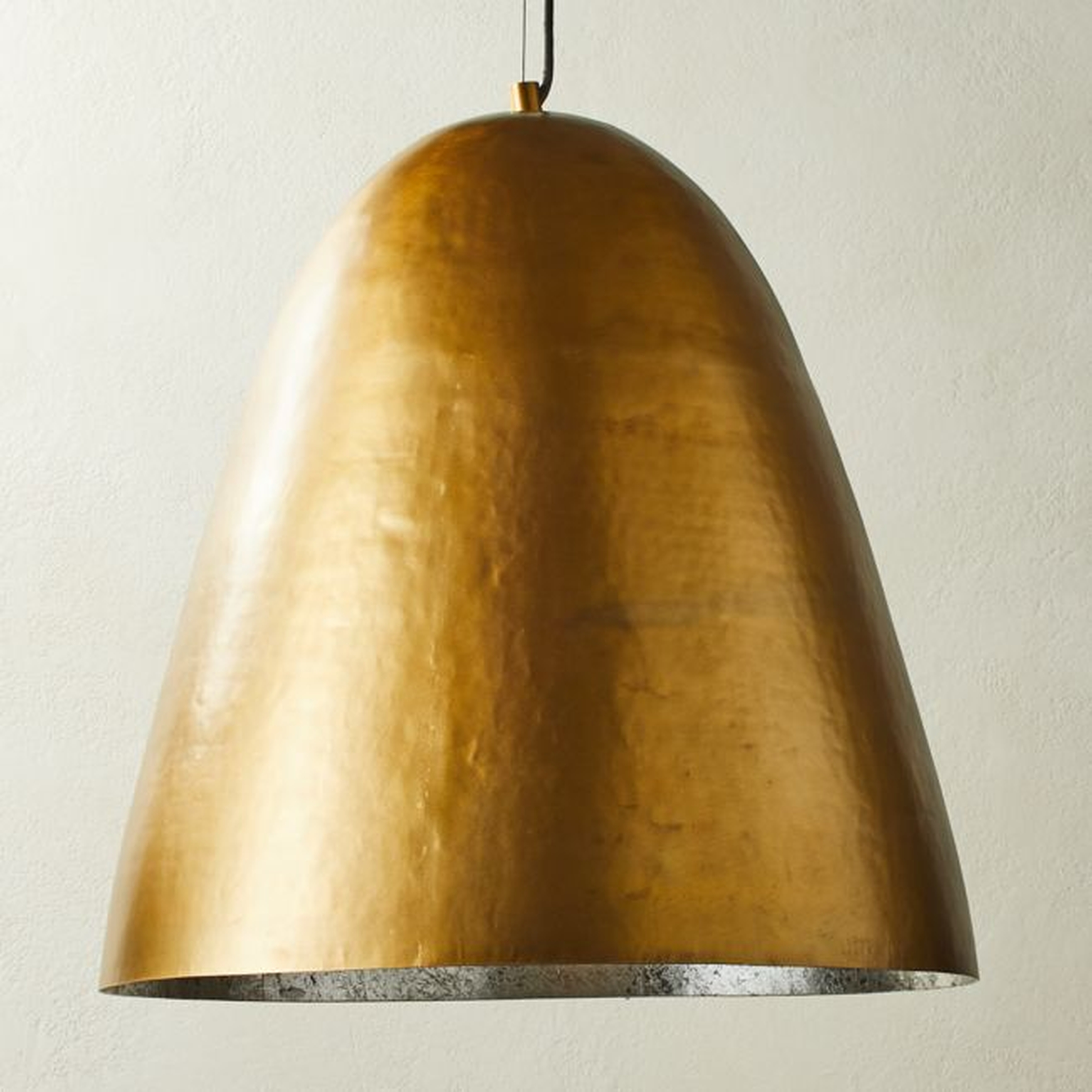 Hammered Brass Dome Pendant Light - CB2