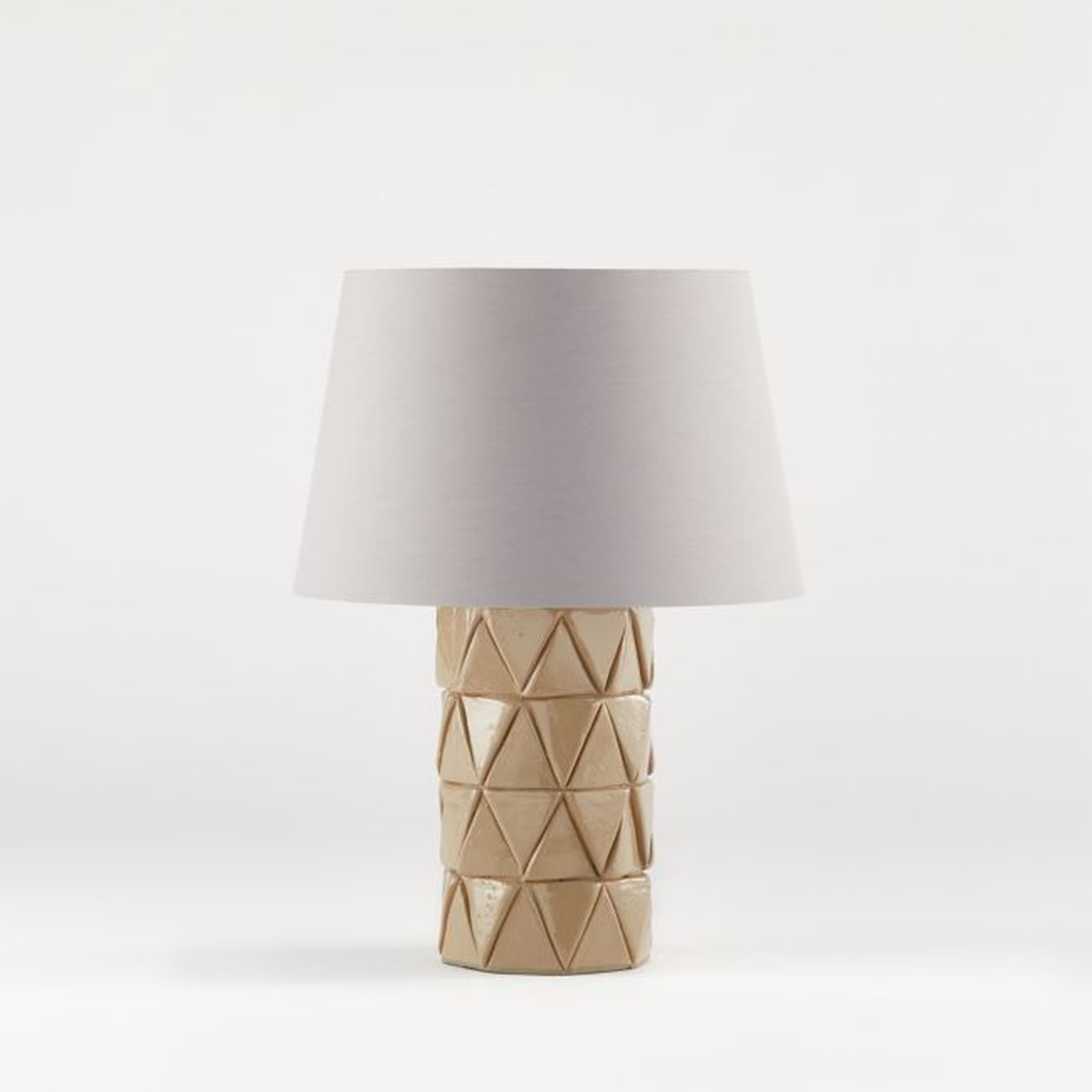 Esme Table Lamp with Grey Taper Shade - Crate and Barrel