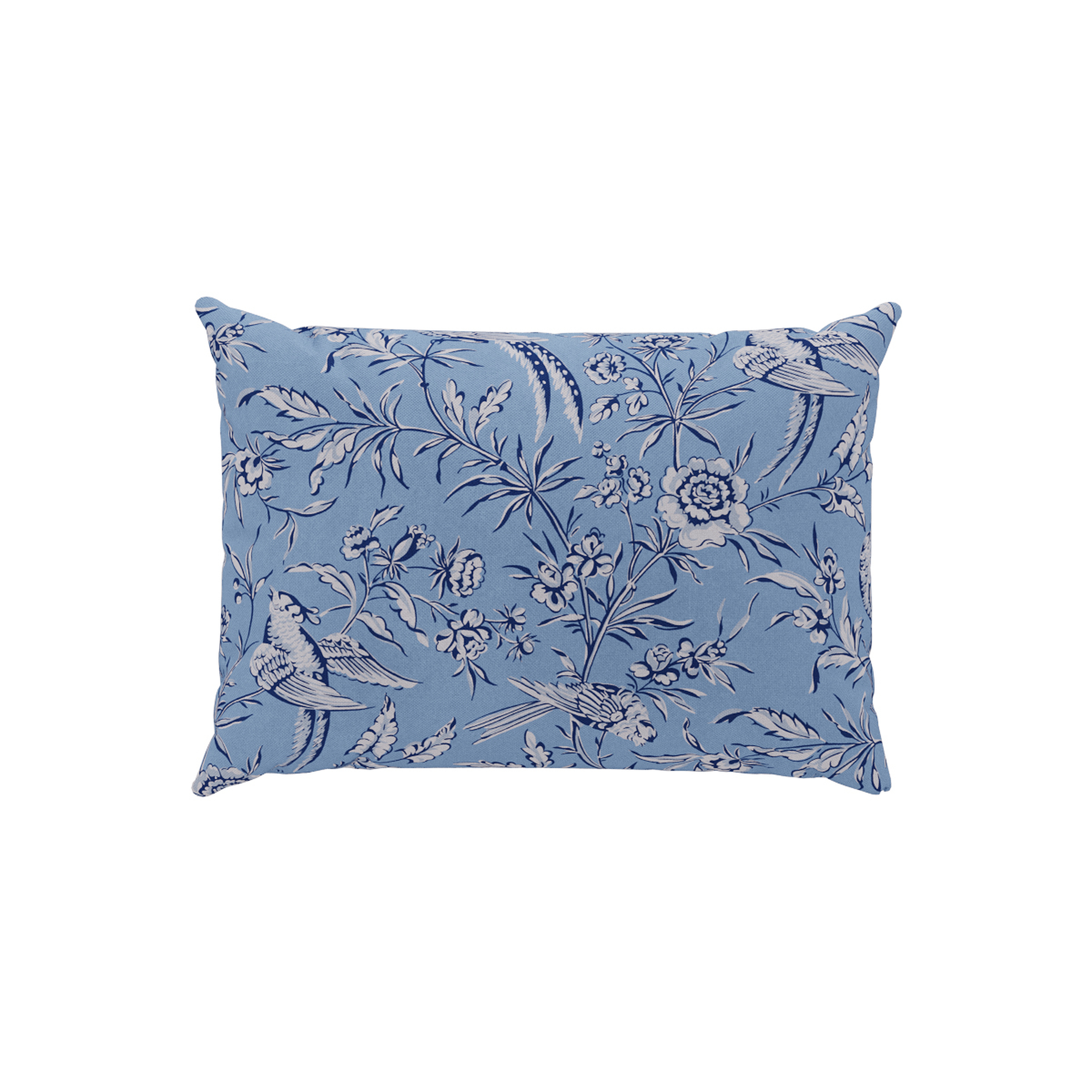 Outdoor Lumbar Pillow | Blue Aviary - The Inside