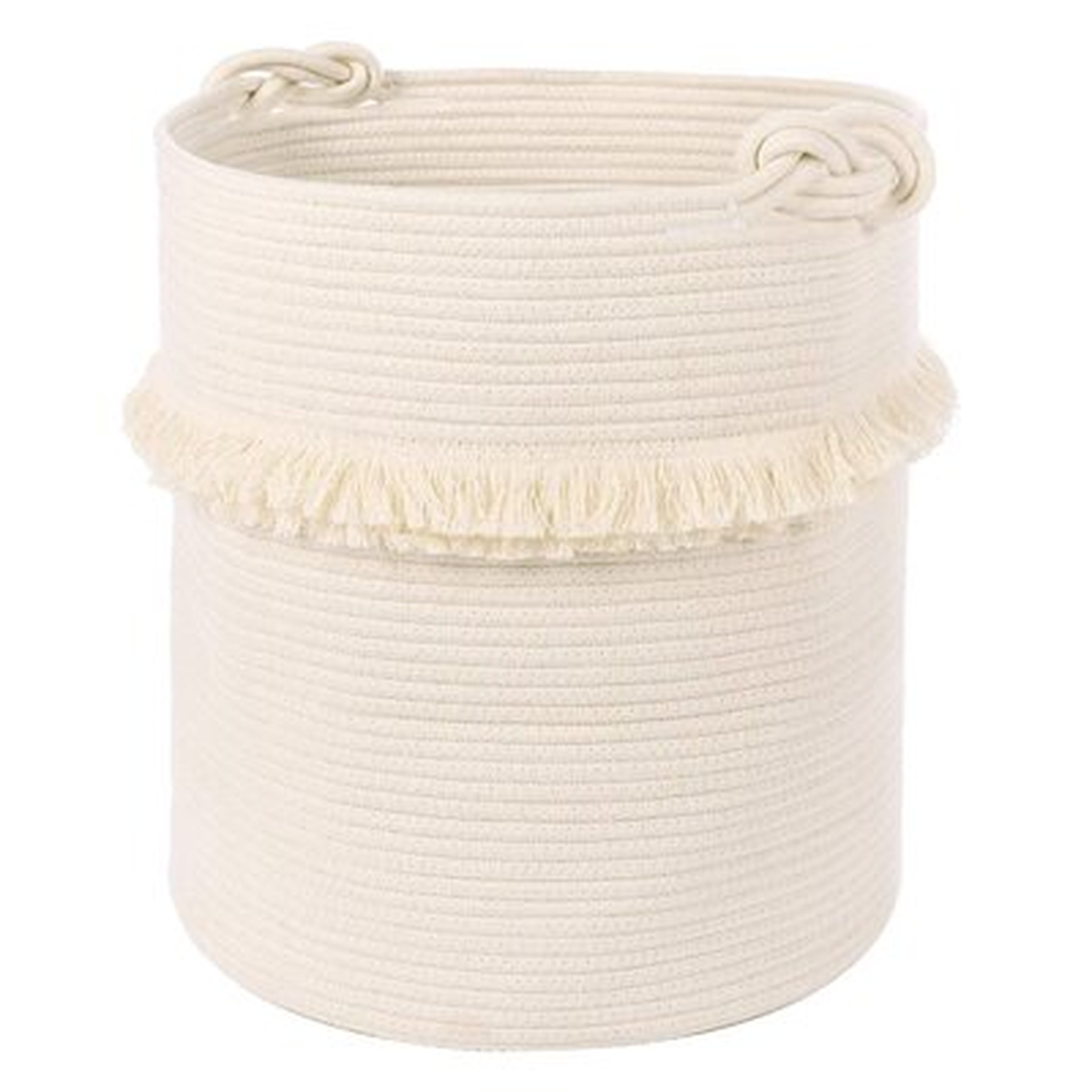 Extra Large Woven Storage Baskets – 17'' X 16'' Cotton Rope Decorative Hamper For Magazine, Toys, Blankets, And Laundry, Cute Tassel Nursery Decor - Home Storage Container - Wayfair