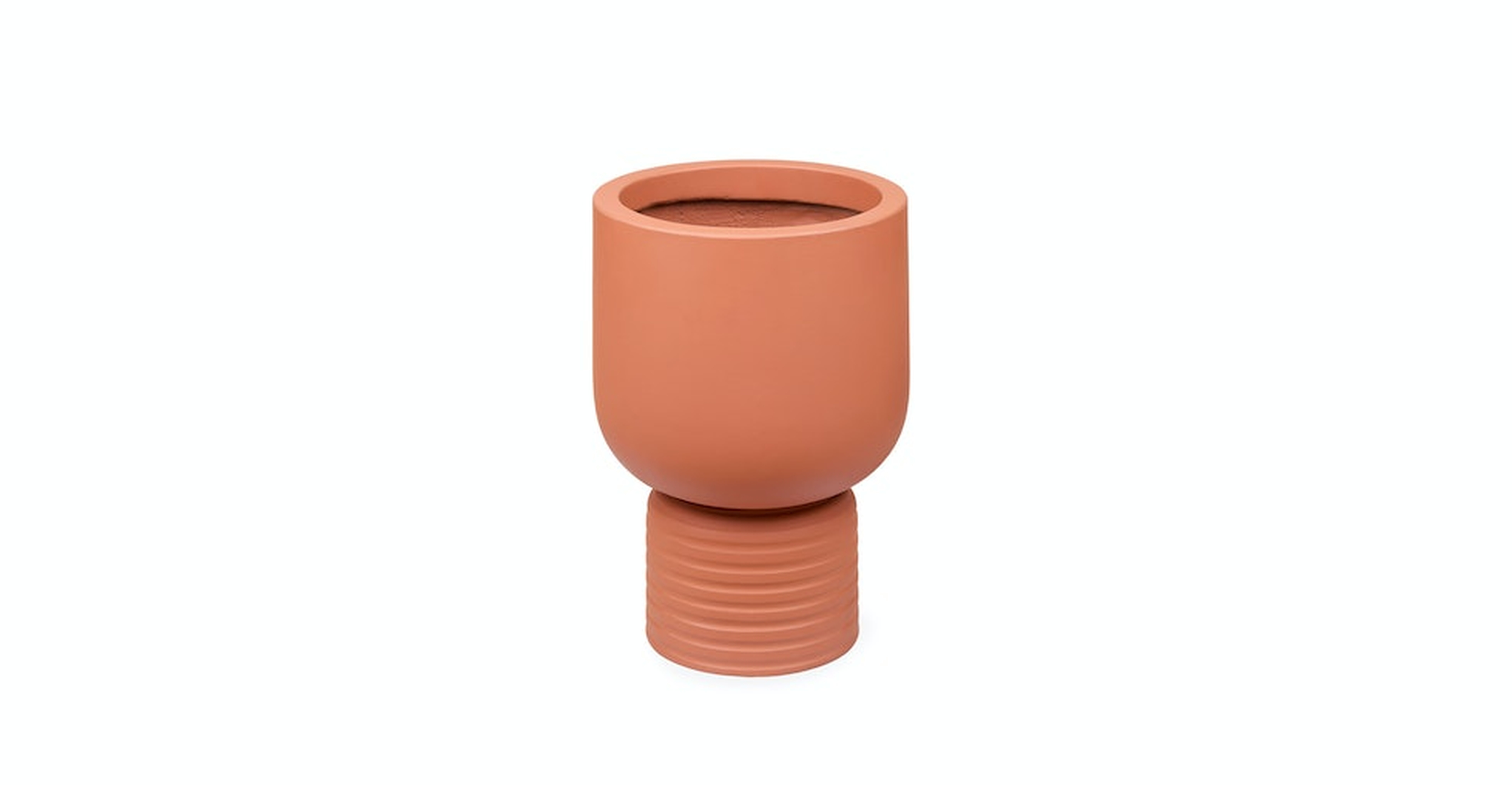Sterna Glazed Orange 12" Indoor/Outdoor Planter - Article