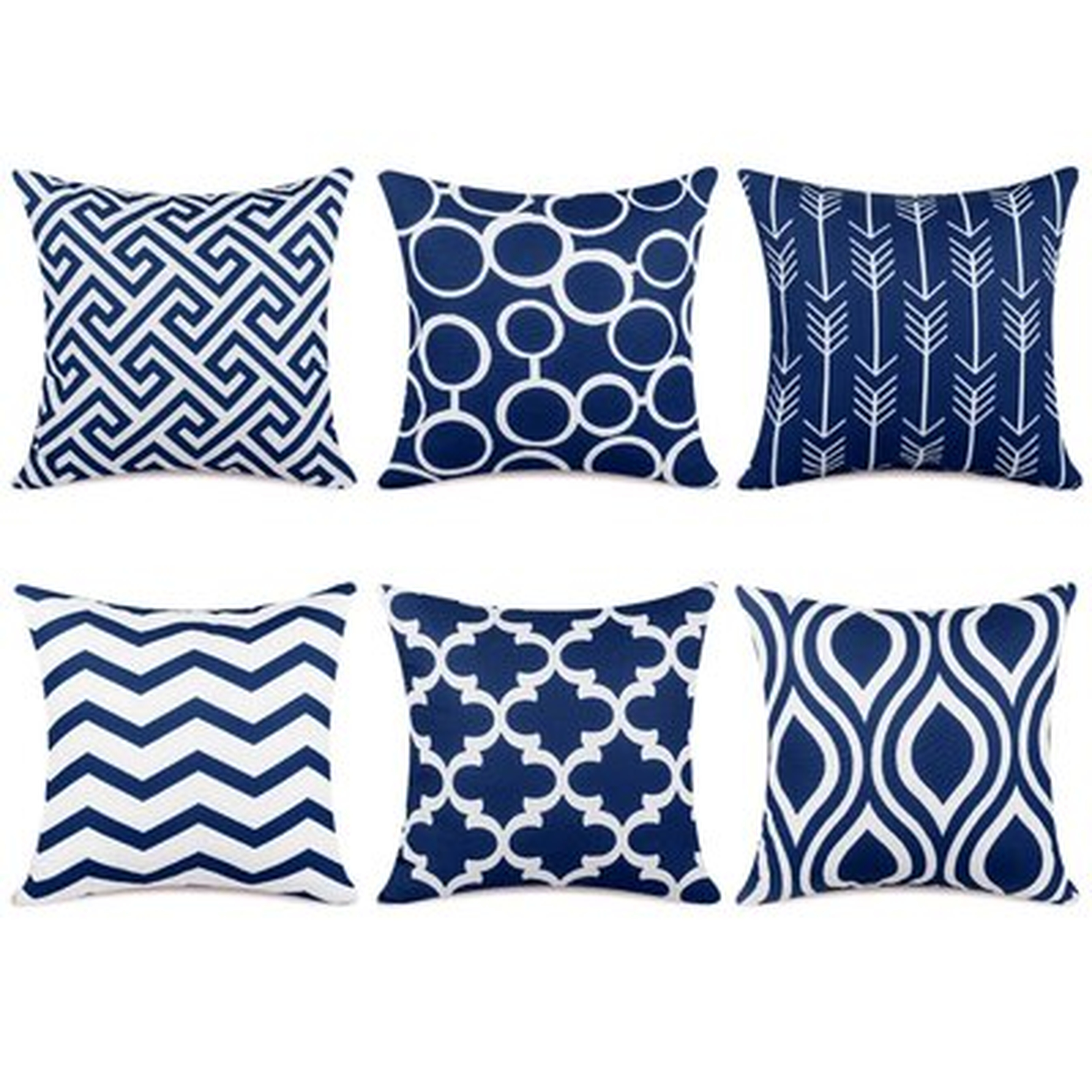 Topfinel Durable Canvas Square Decorative Throw Pillows Cushion Covers For Sofa Indoor/Outdoor - Wayfair