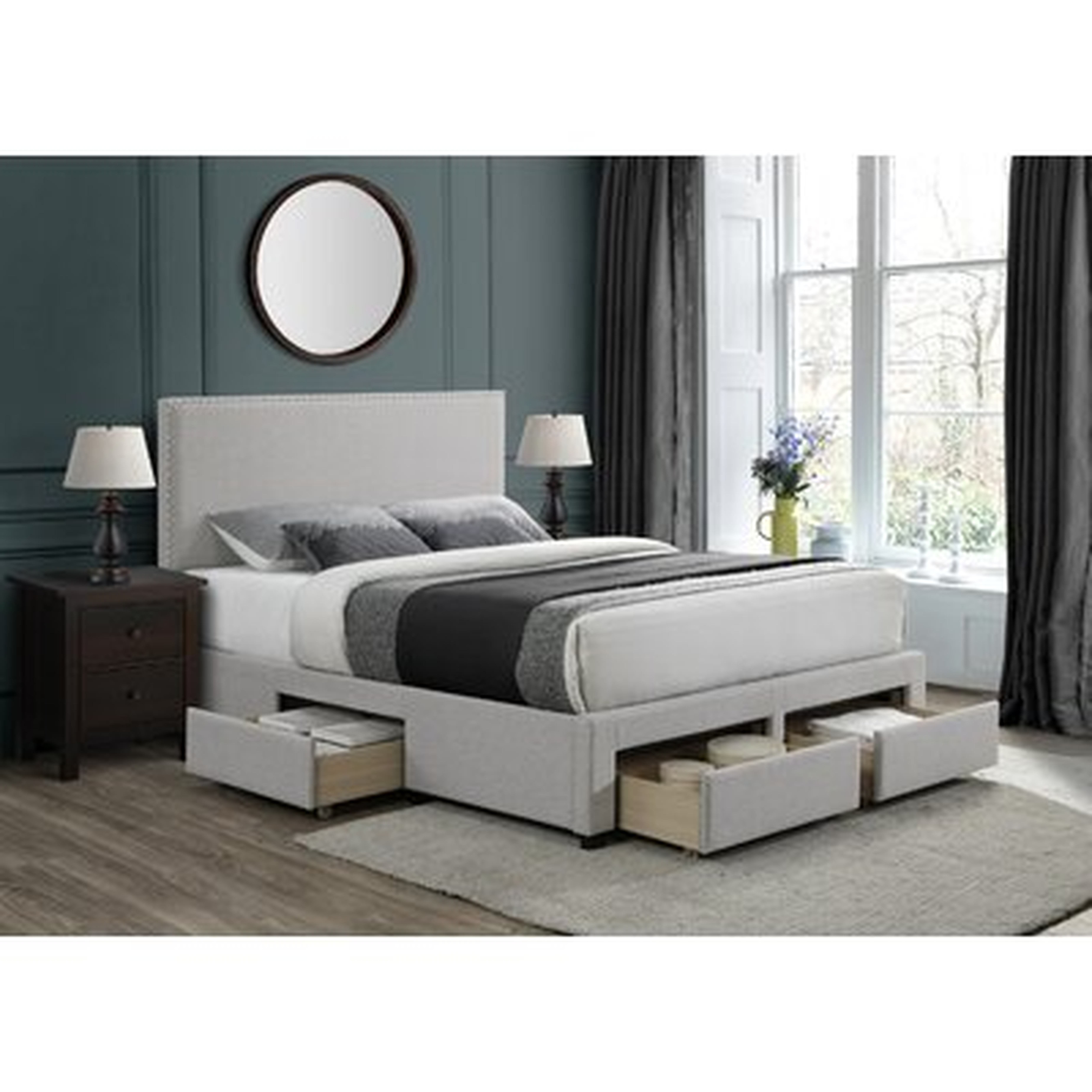Dimarion Queen Upholstered Low Profile Storage Platform Bed - Wayfair