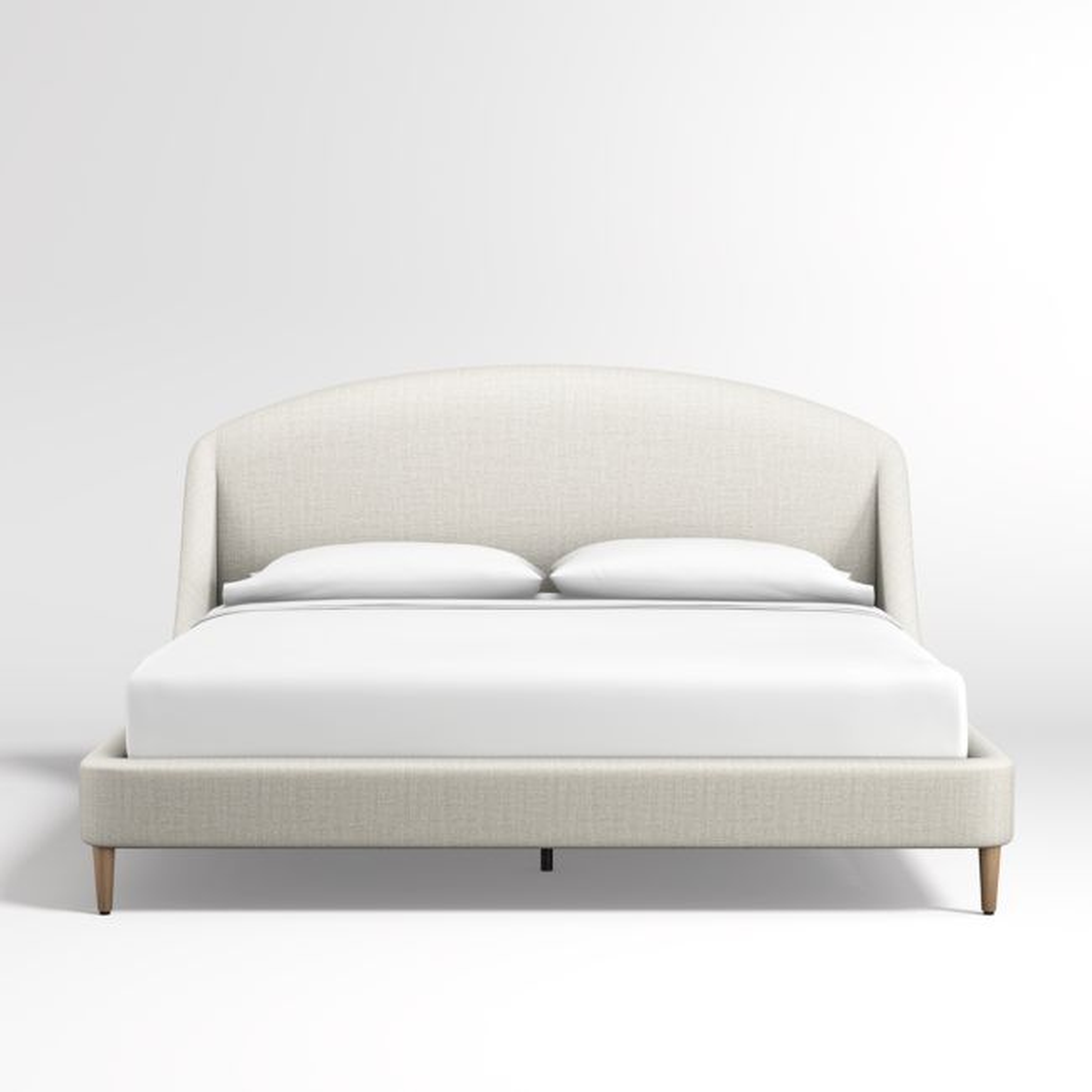 Lafayette Natural Upholstered King Bed without Footboard - Crate and Barrel