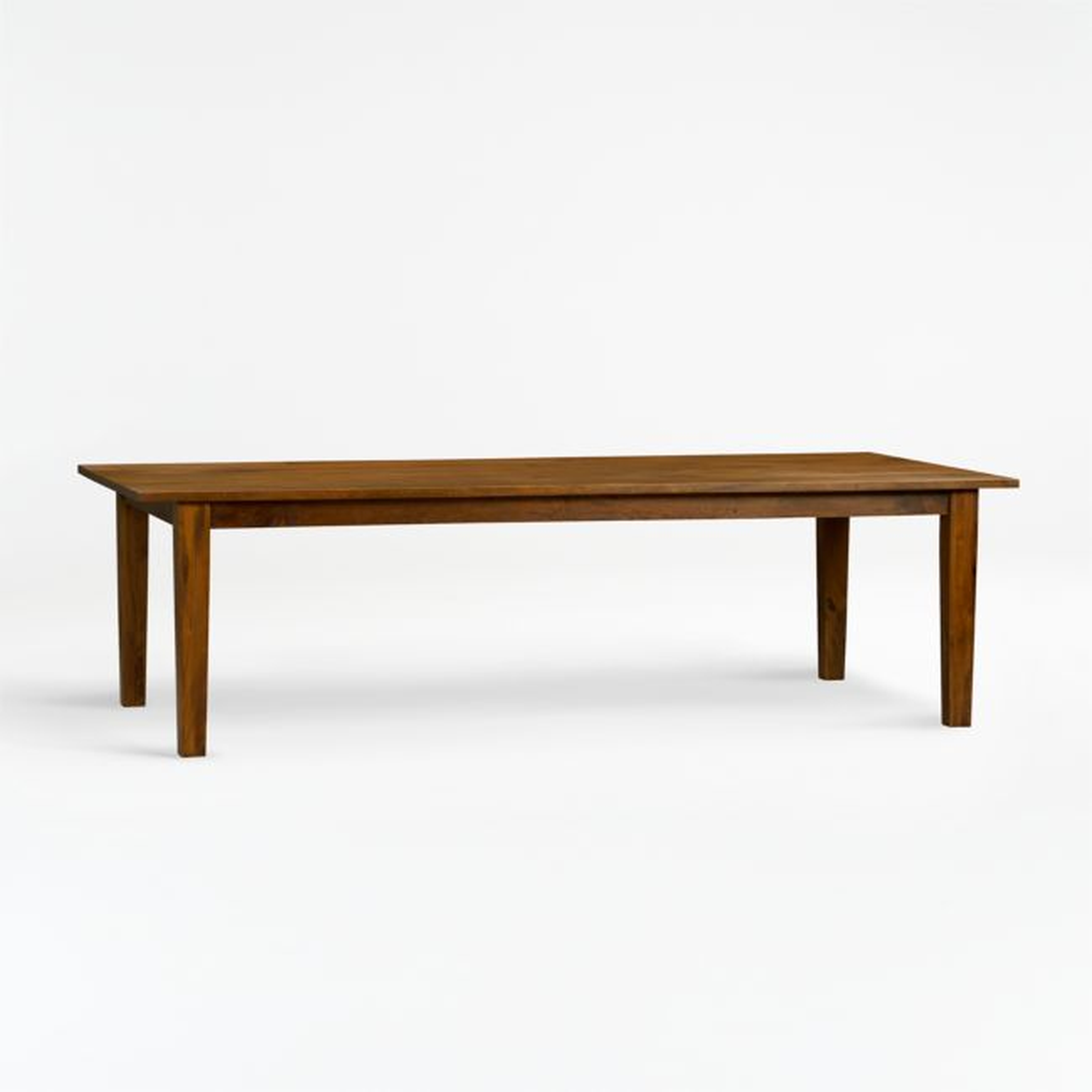 Basque 104" Honey Brown Solid Wood Dining Table - Crate and Barrel