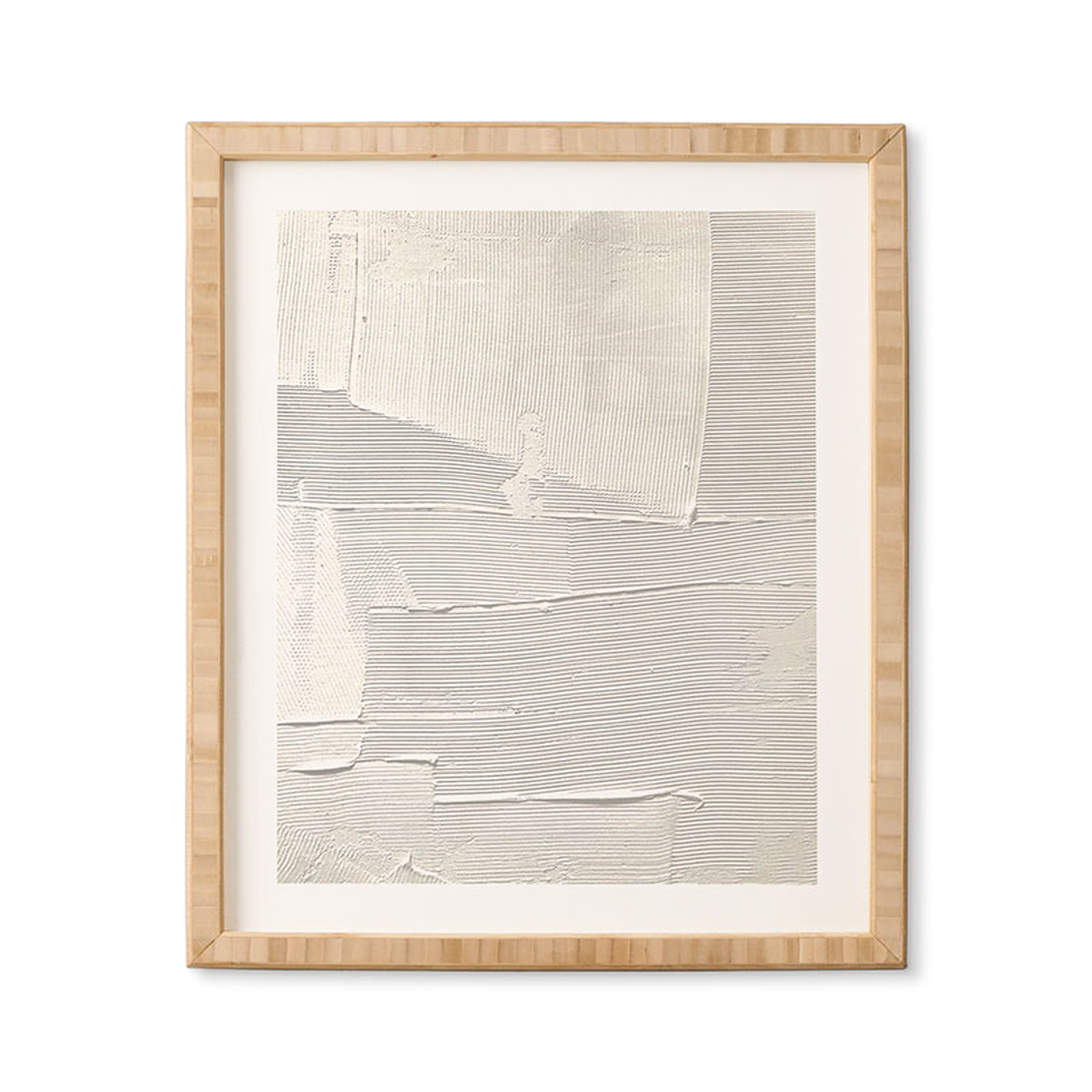 Relief 1 by Alyssa Hamilton Art - Framed Wall Art Bamboo 19" x 22.4" - Deny Designs
