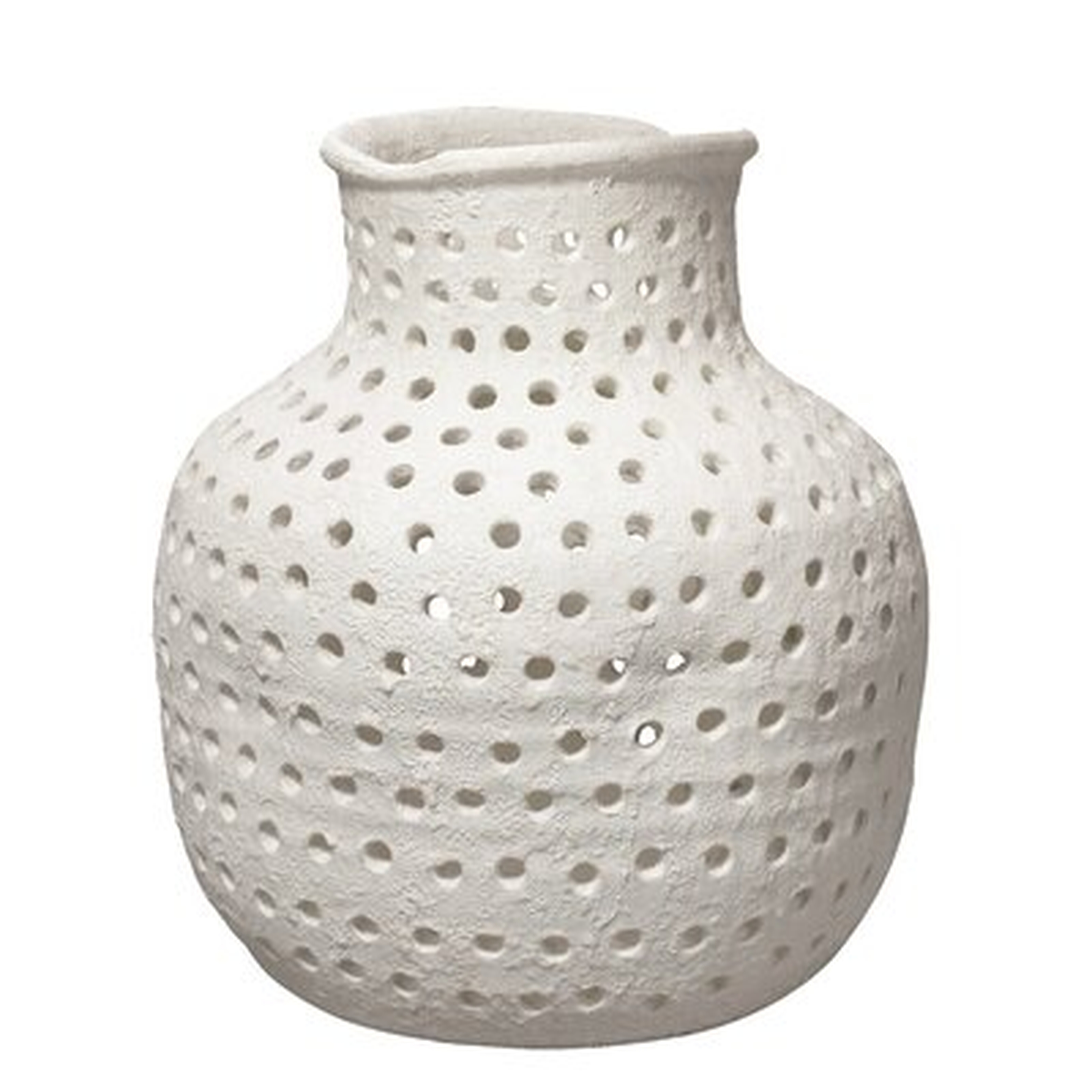 Demarest Porous White Ceramic Vase - Birch Lane