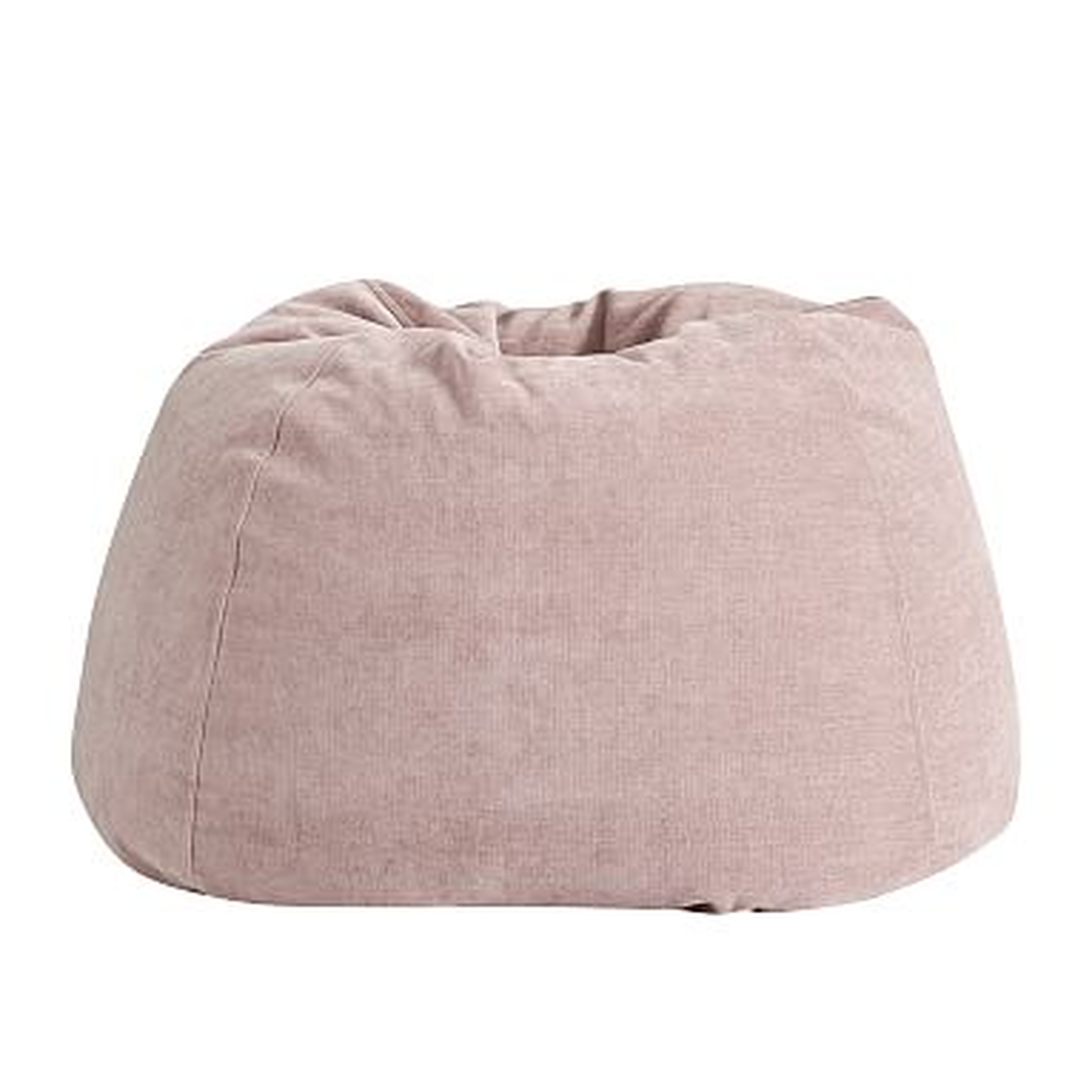 west elm x pbt Velvet Bean Bag Chair Set (Cover + Insert), Large, Distressed Velvet Light Pink - Pottery Barn Teen