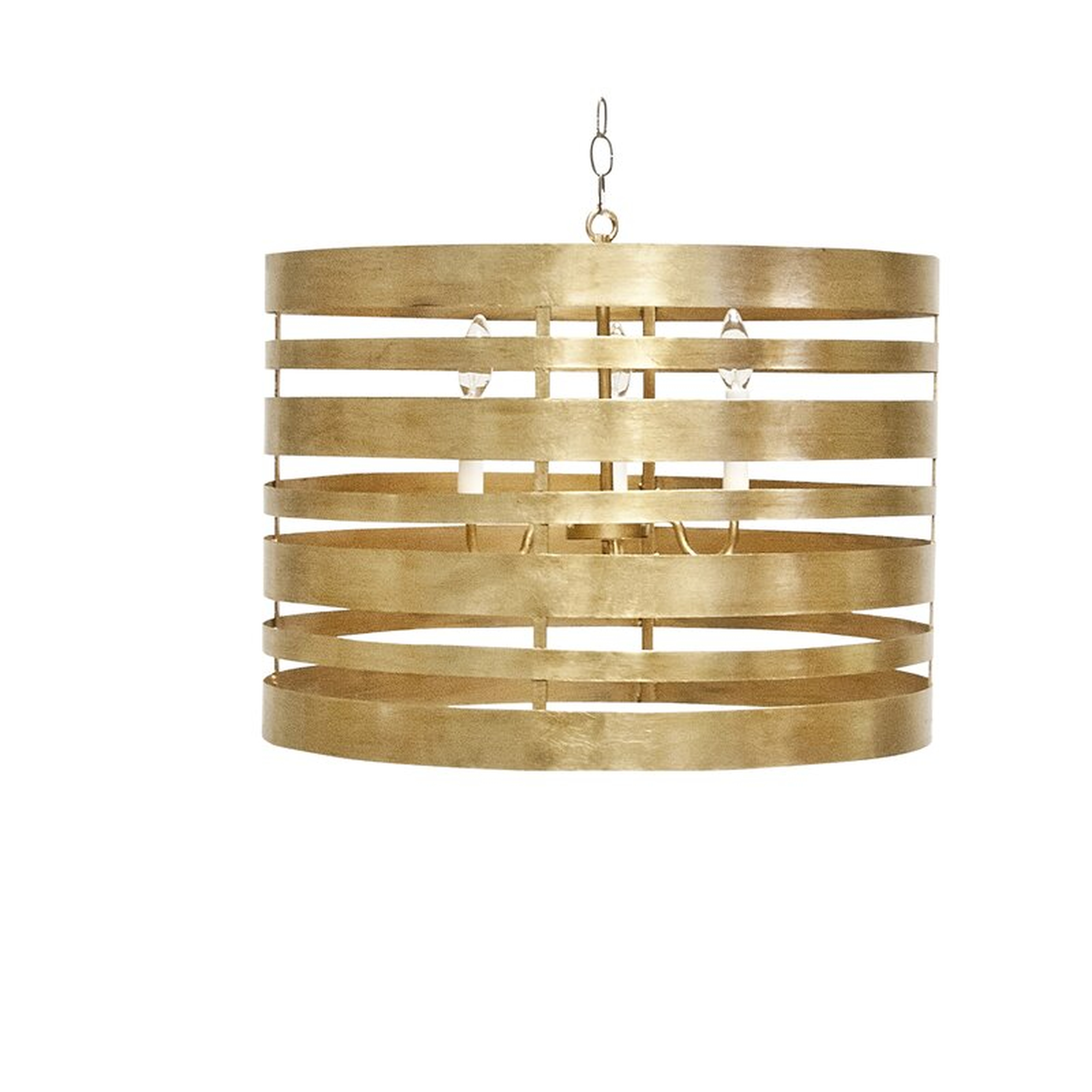 Worlds Away Turner 3 - Light Unique Drum Chandelier - Perigold