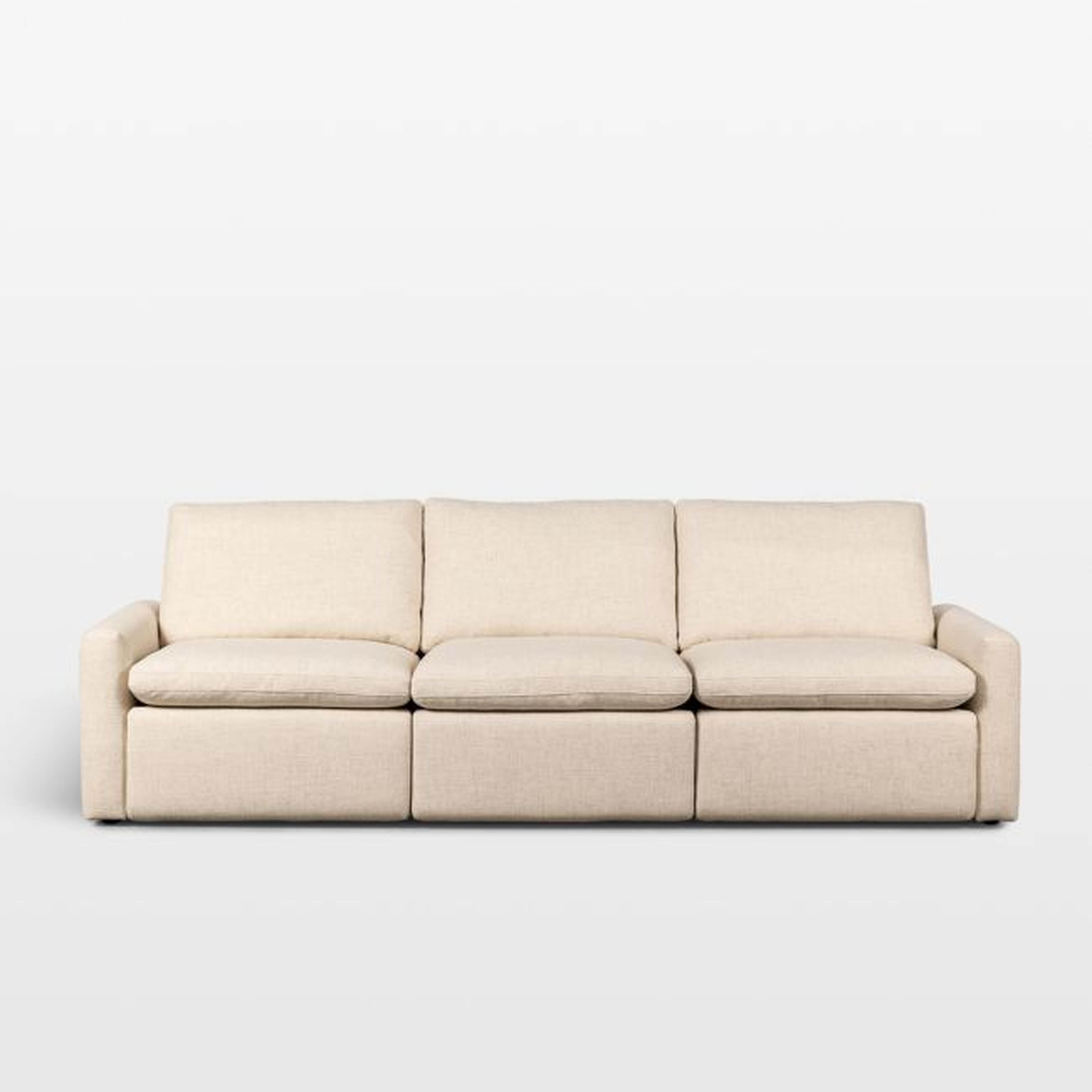 Tillery 3-Piece Antigo Natural Fabric Power Recliner Sectional Sofa - Crate and Barrel