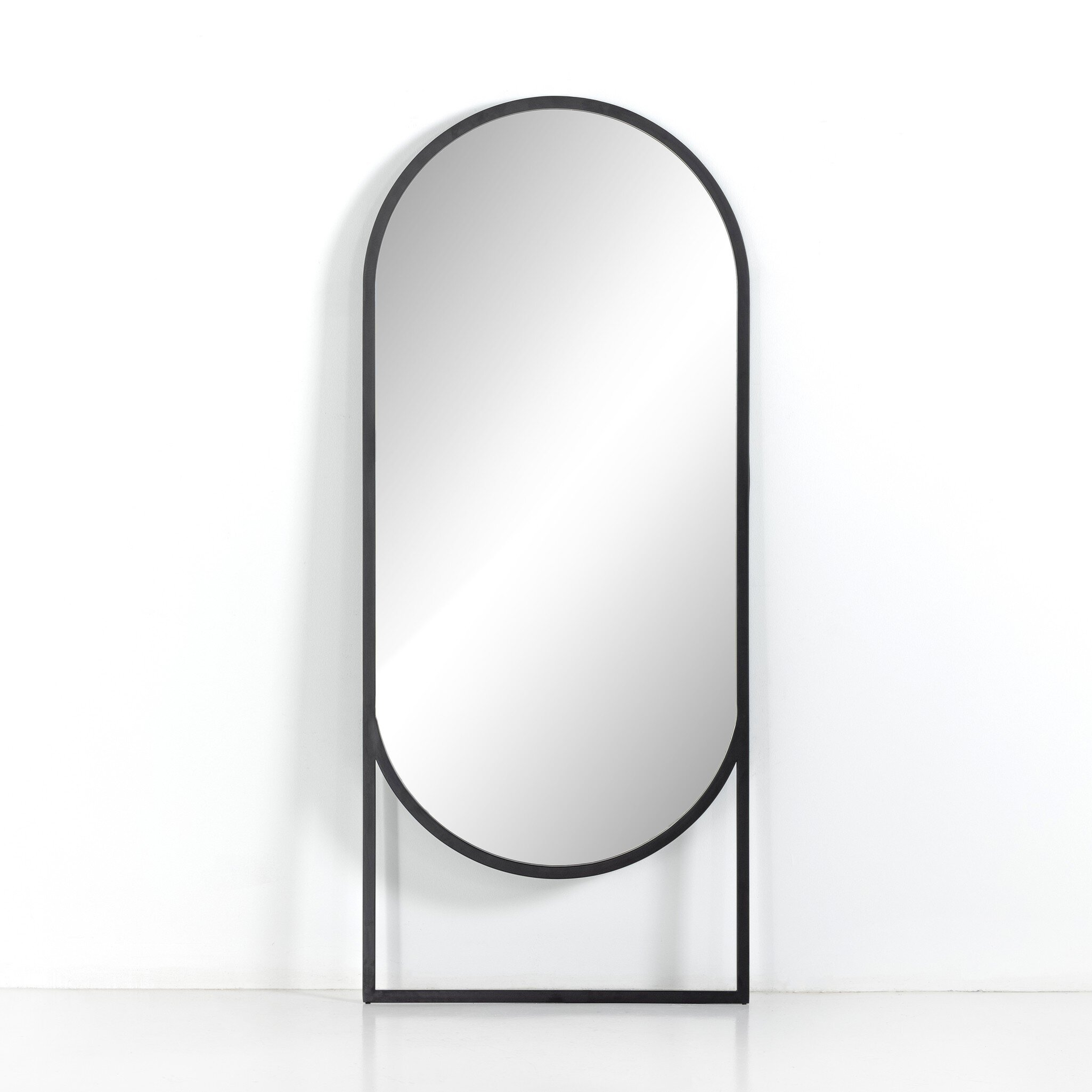Dawson Floor Mirror - Matte Black - Four Hands