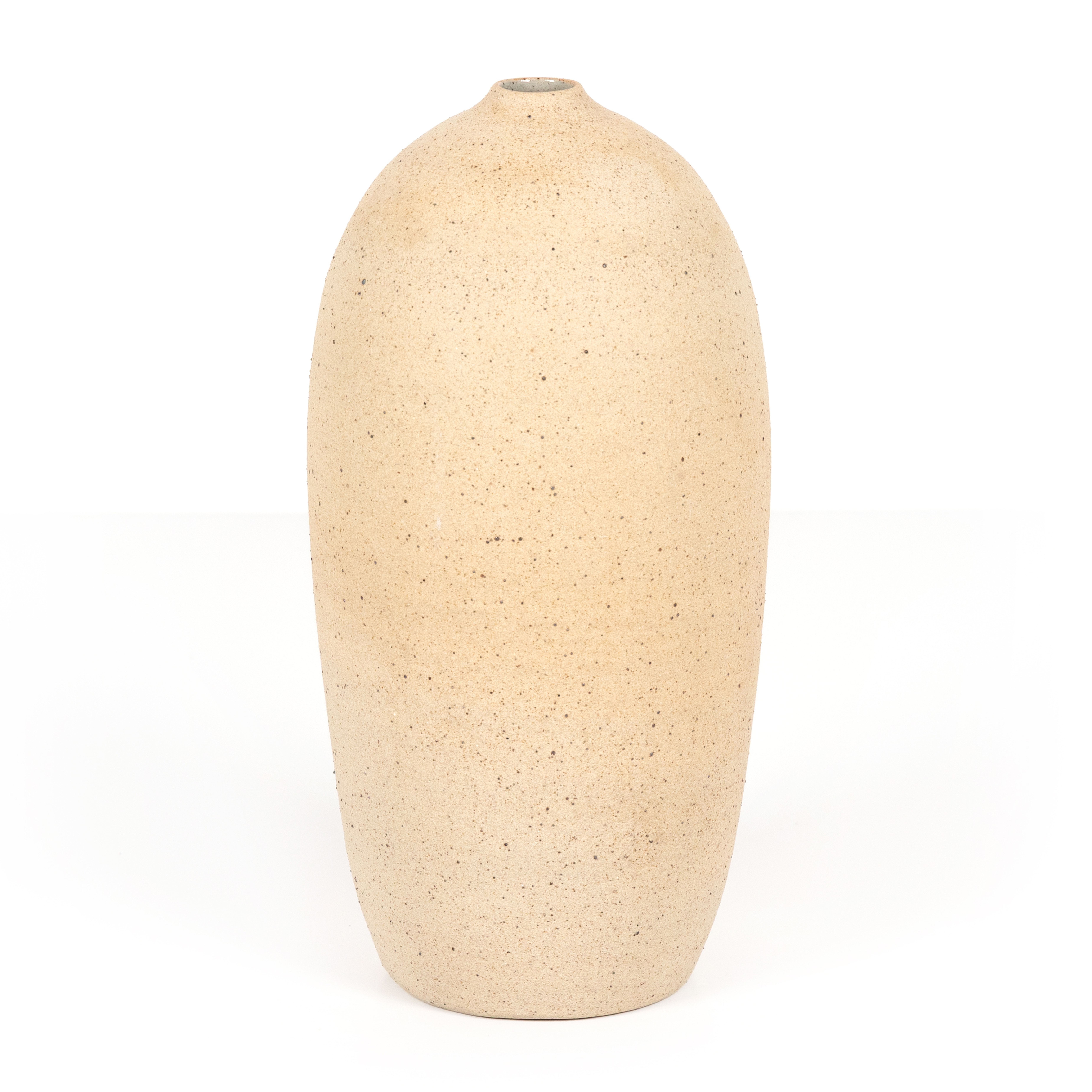Izan Tall Vase-Natural Speckled Clay - Four Hands