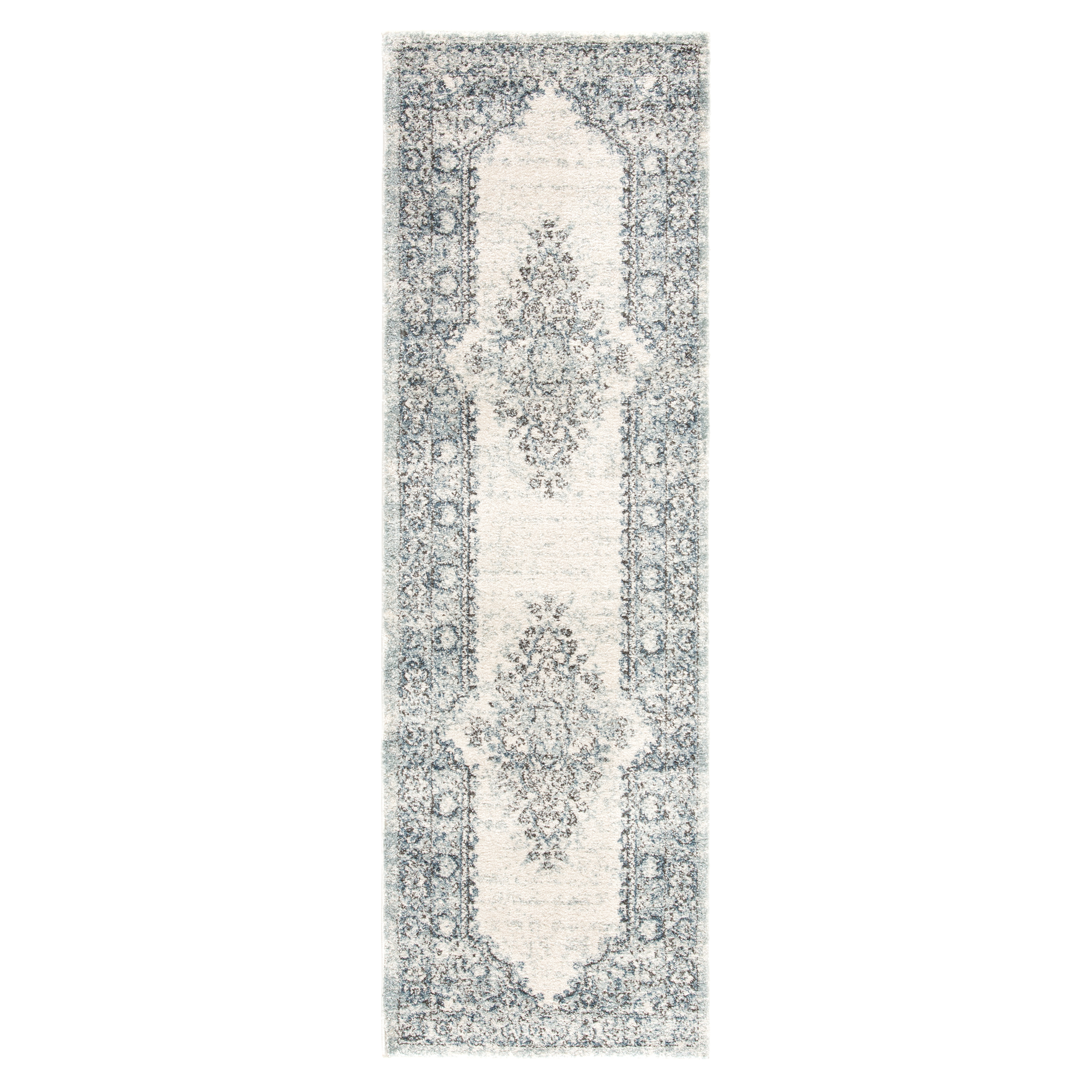 Eisley Medallion Blue/ Ivory Runner Rug (2'6"X8') - Jaipur Living