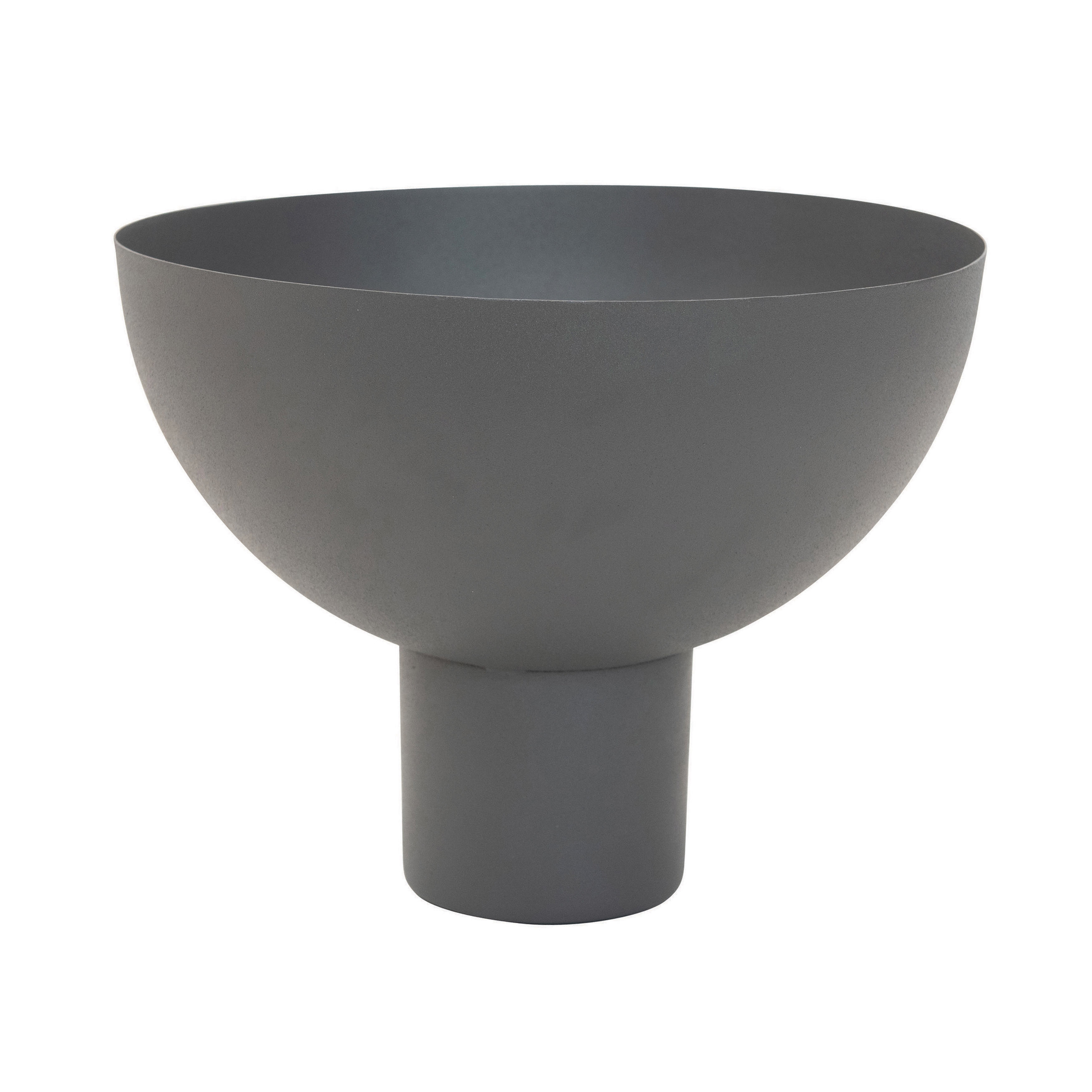 Decorative Metal Footed Bowl, Grey - Moss & Wilder