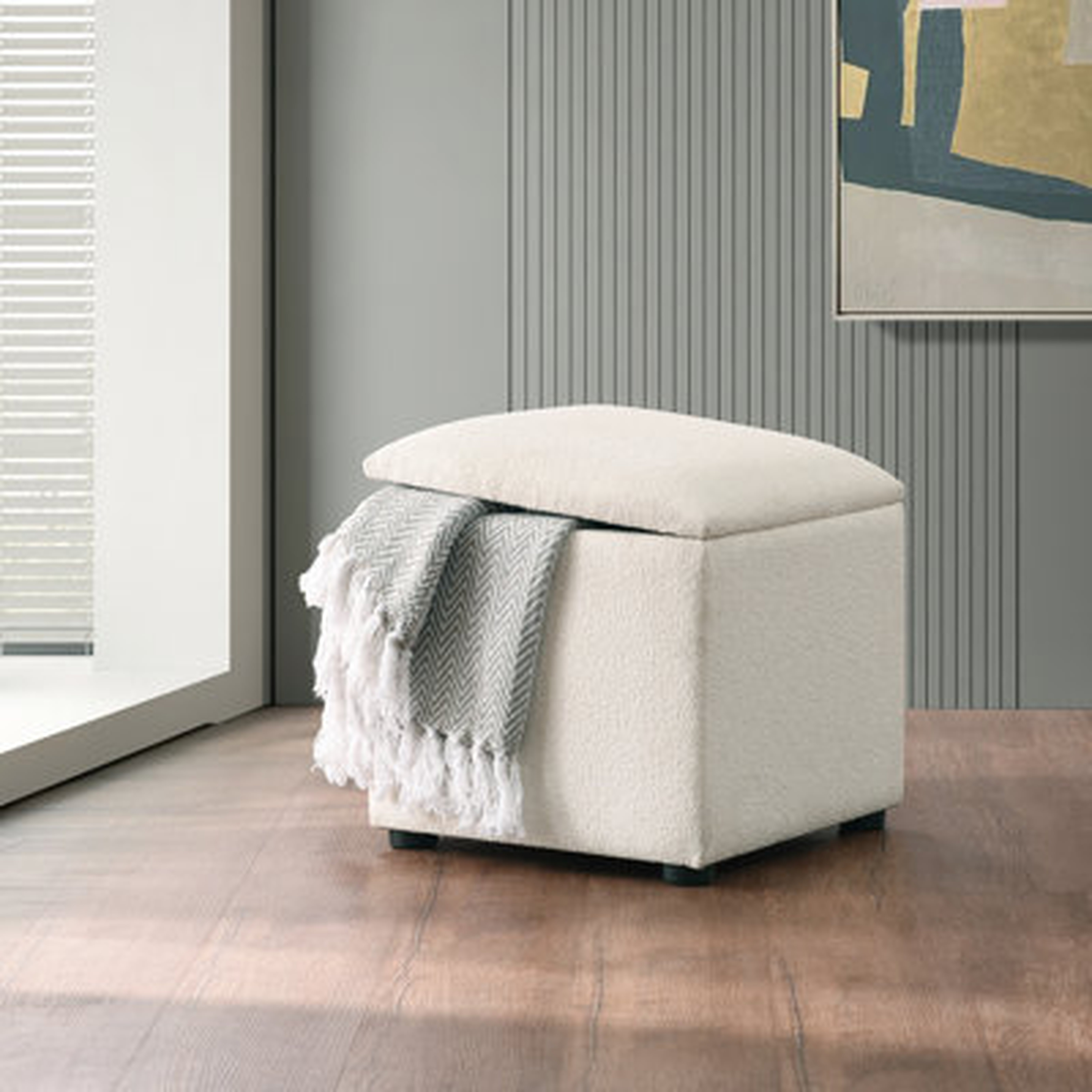 17" Wide Square Storage Ottoman - Wayfair