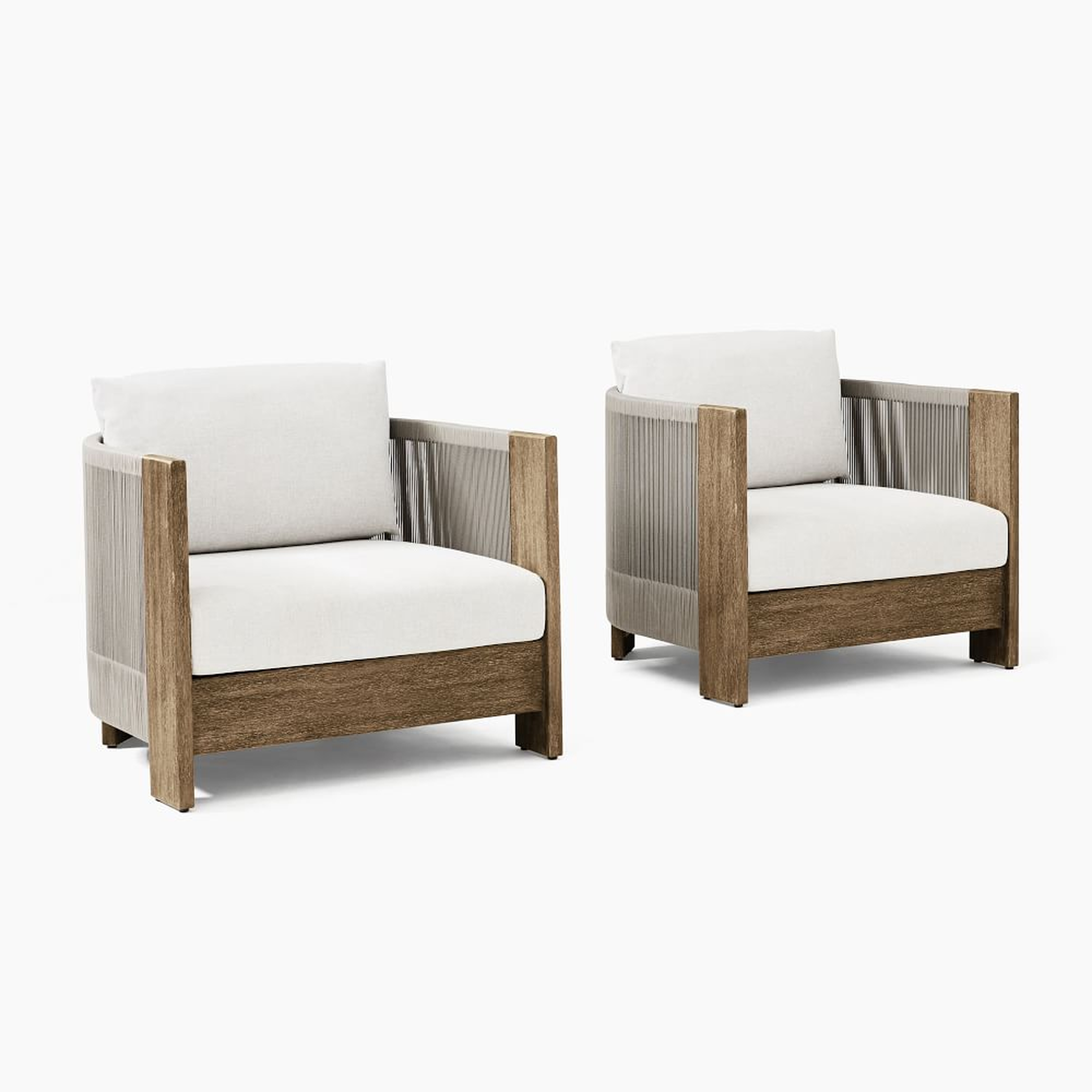 Porto Lounge Chair, Driftwood, Set of 2 - West Elm