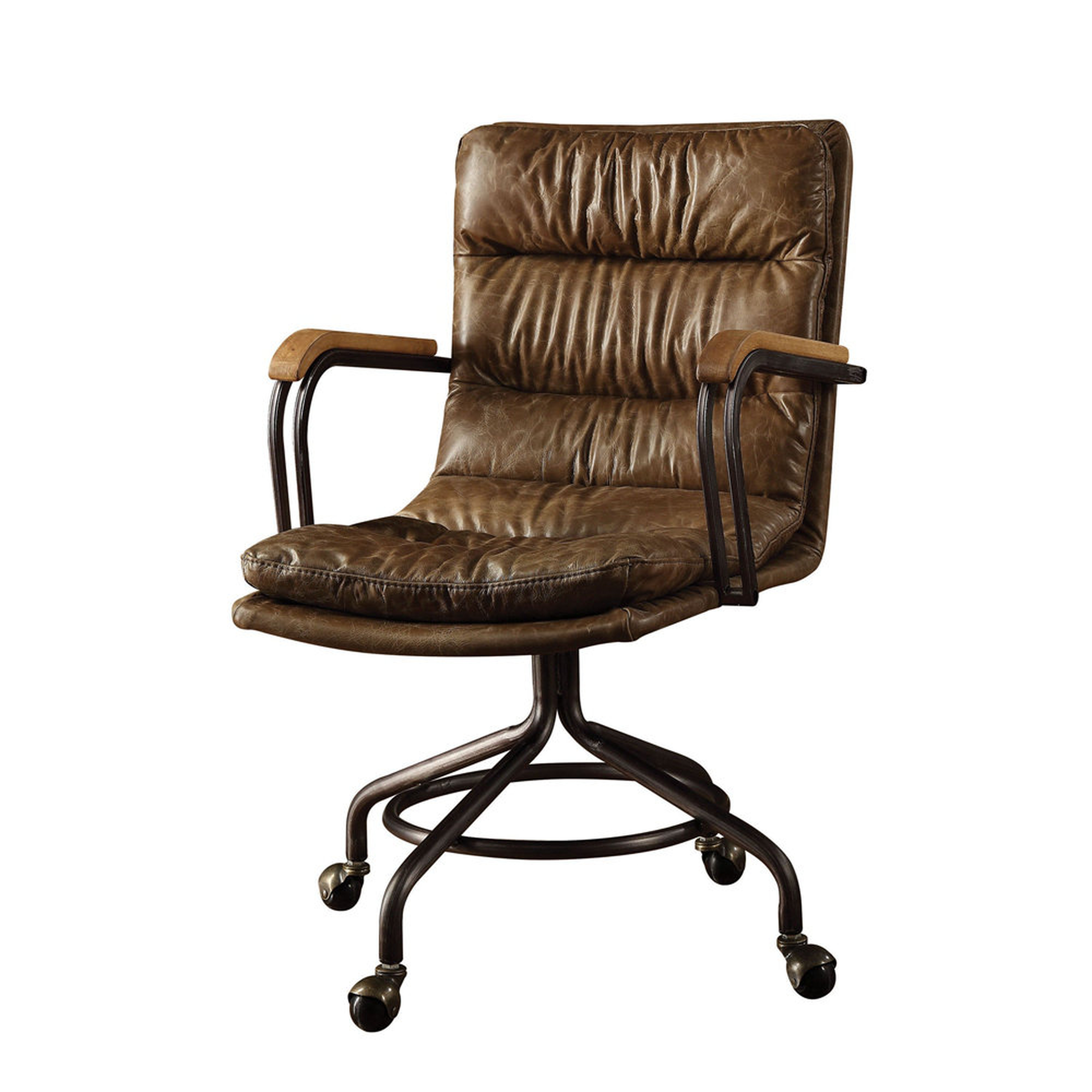 "mirsad furniture Harith Genuine Leather Task Chair" - Perigold