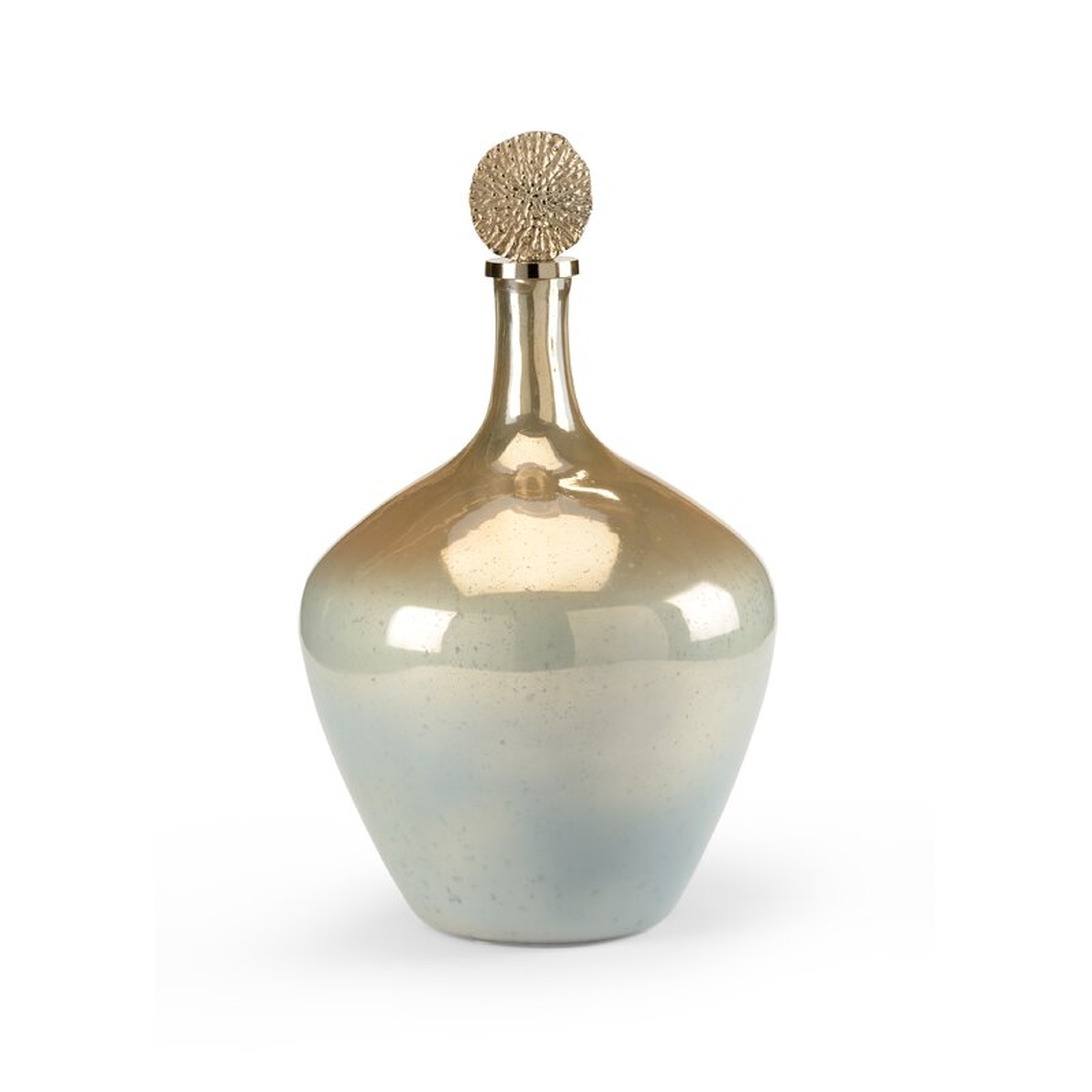 Wildwood Helsinki Blue/Ambered Silver 25"" Glass Decorative Bottles - Perigold