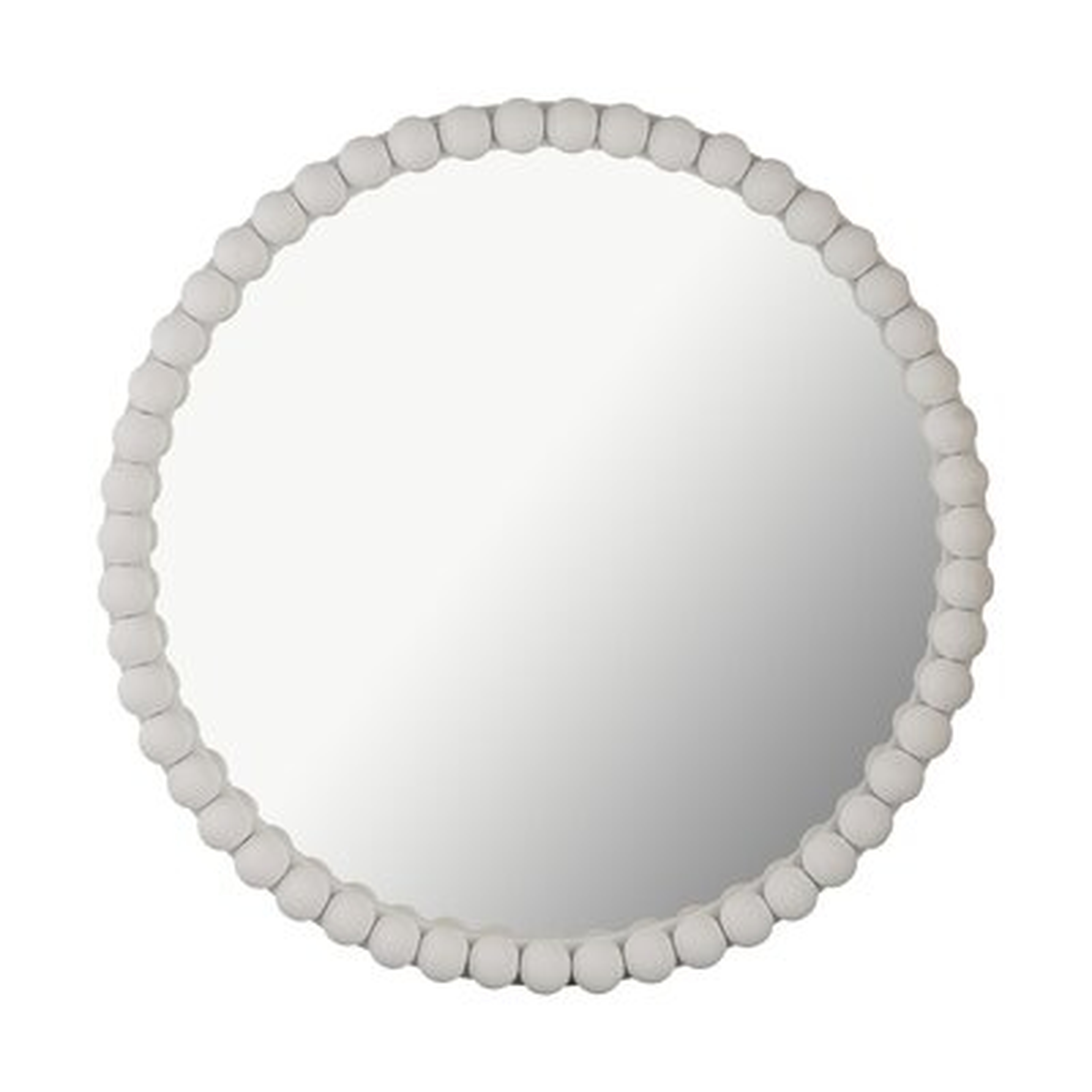 Maldonado White Wooden Mirror - Wayfair