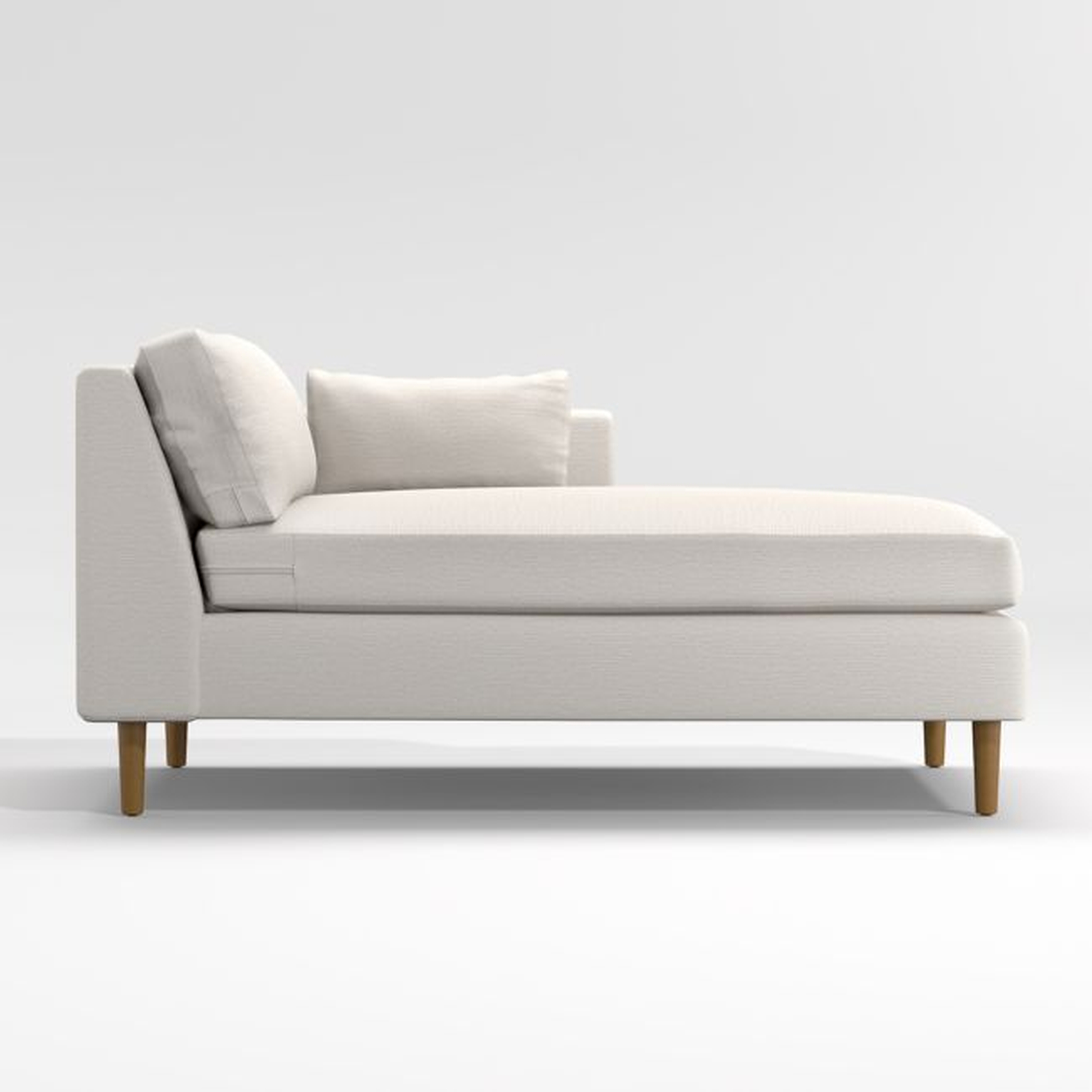 Avondale Wood Leg Right-Arm Chaise - Crate and Barrel