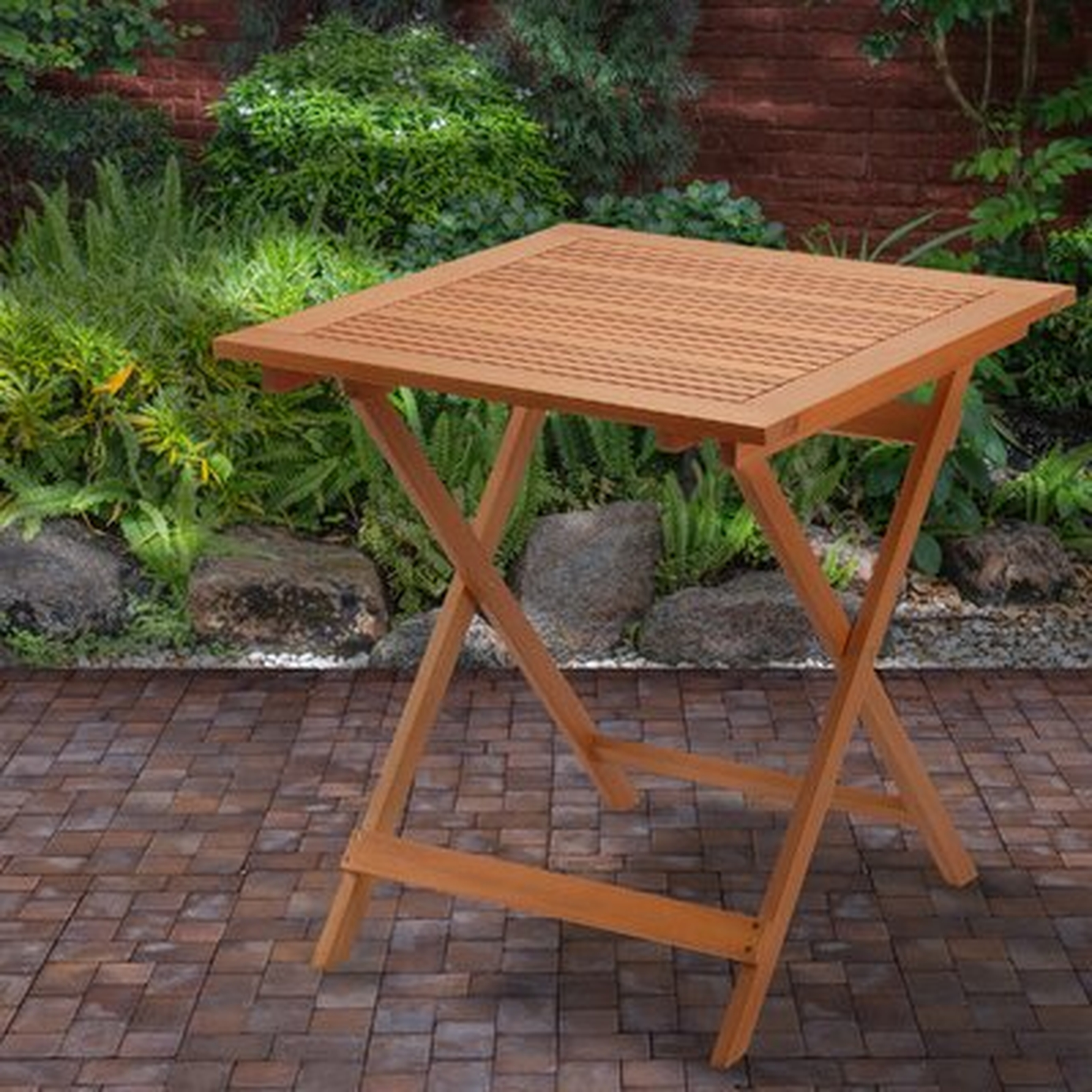 Davian Folding Wooden Bistro Table - Wayfair