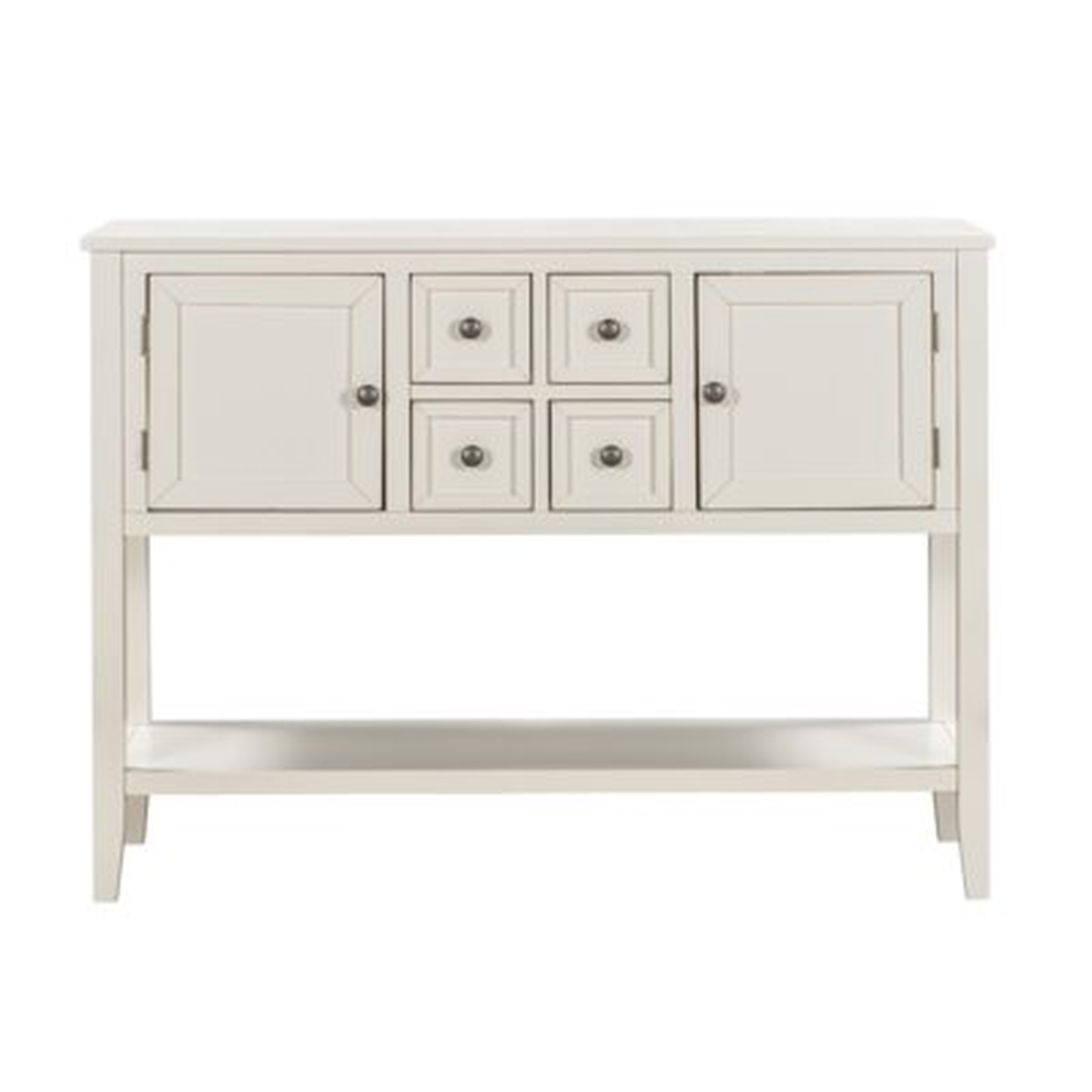 Modern  Sideboard Wood Console Table With Bottom Shelf And Drawers(White) - Wayfair