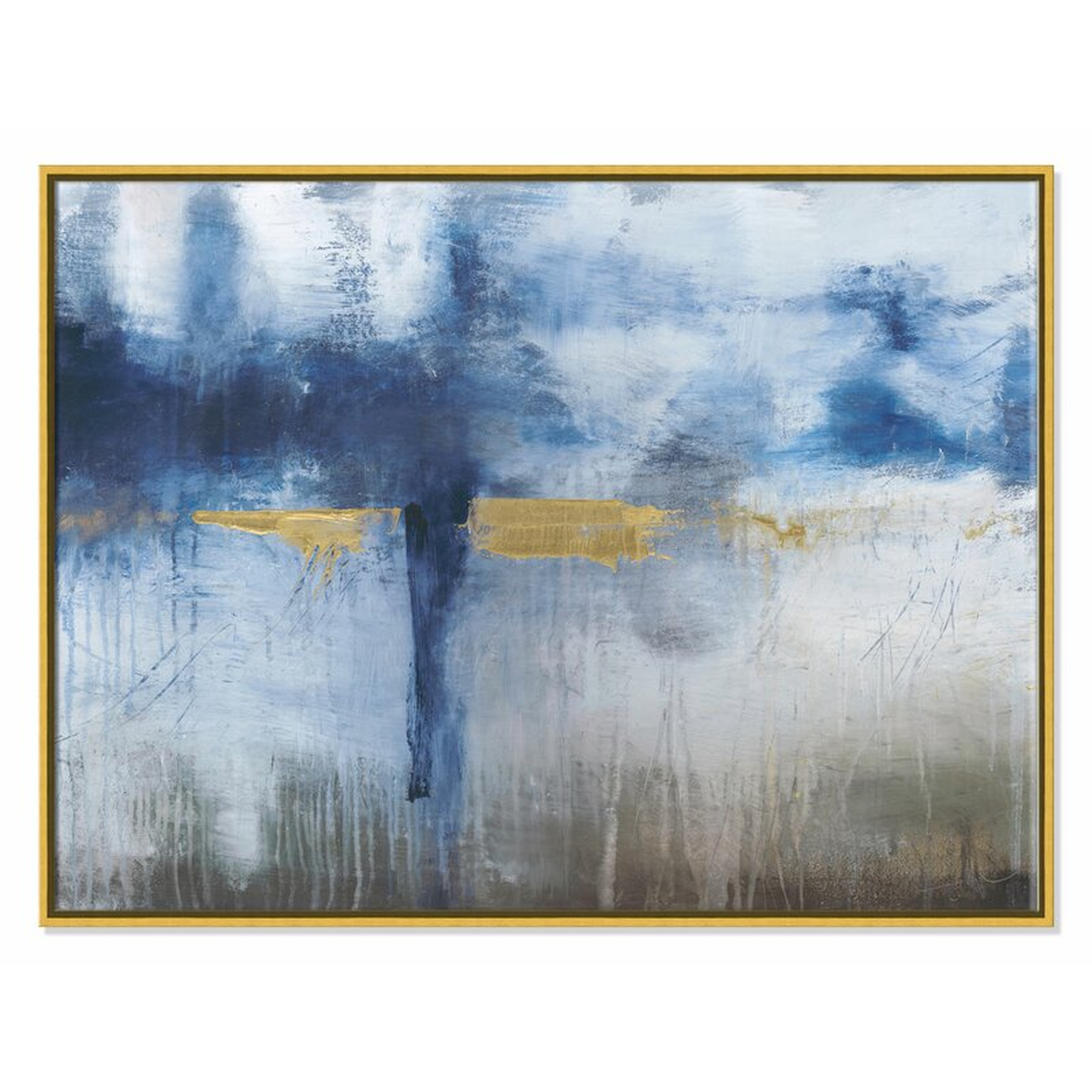 Casa Fine Arts Morning Meadows - Floater Frame Painting on Canvas Frame Color: Gold Framed, Size: 30" H x 40" W x 2" D - Perigold