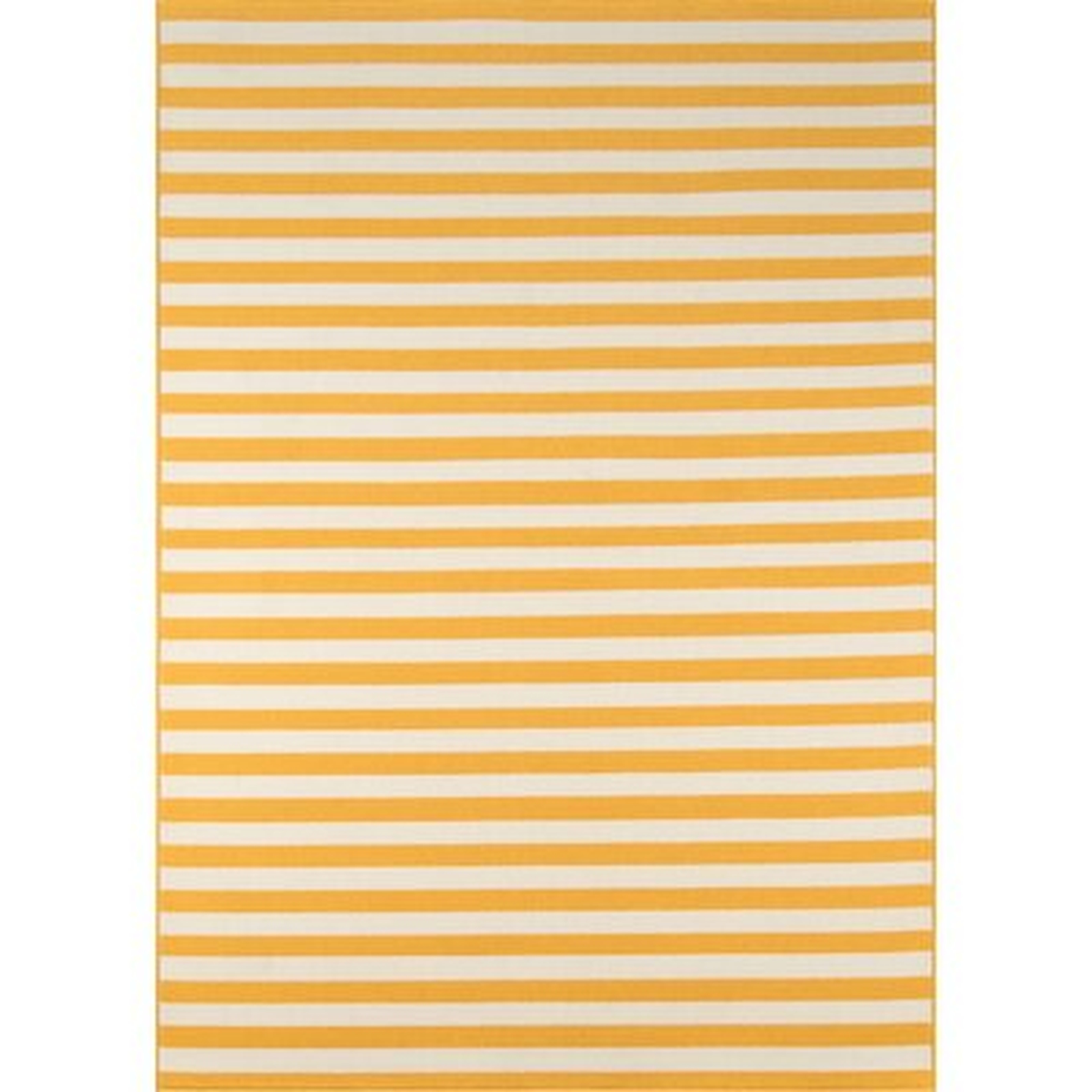 Yepez Striped Yellow/White Indoor / Outdoor Area Rug - Wayfair