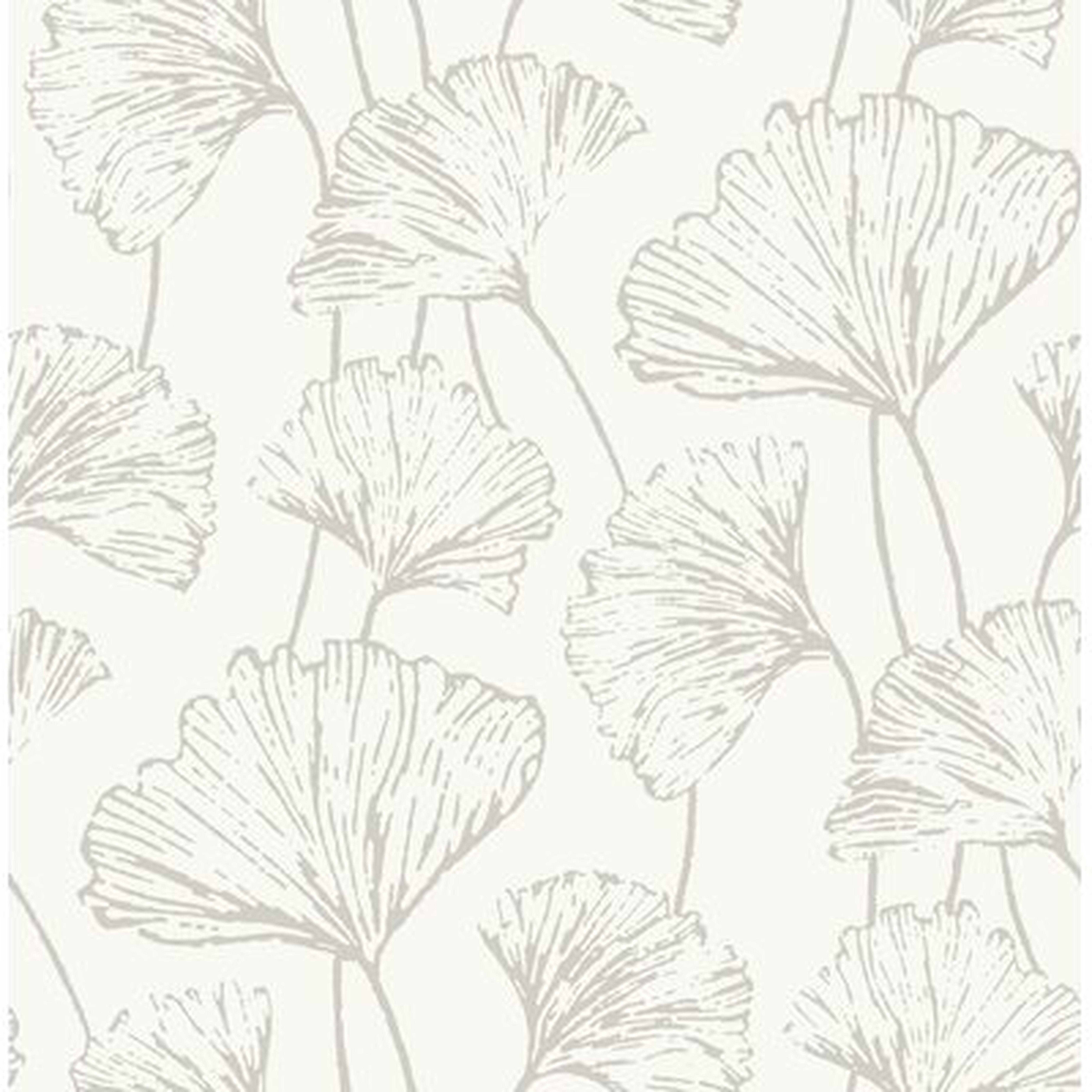 Leslie Ginkgo 33' L x 20.5" W Floral and Botanical Wallpaper Roll - AllModern