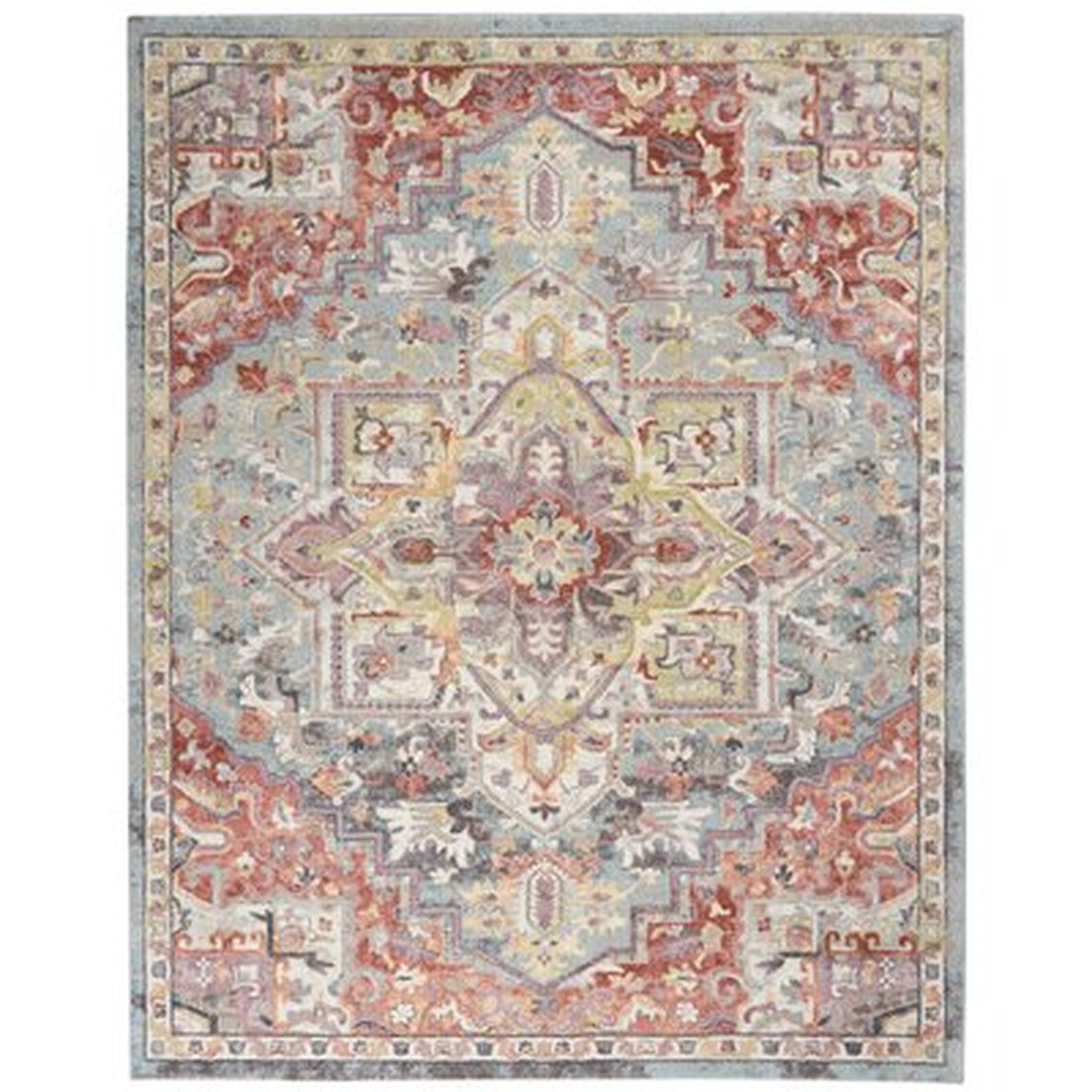 Express Oriental Blue/Beige Area Rug - Wayfair