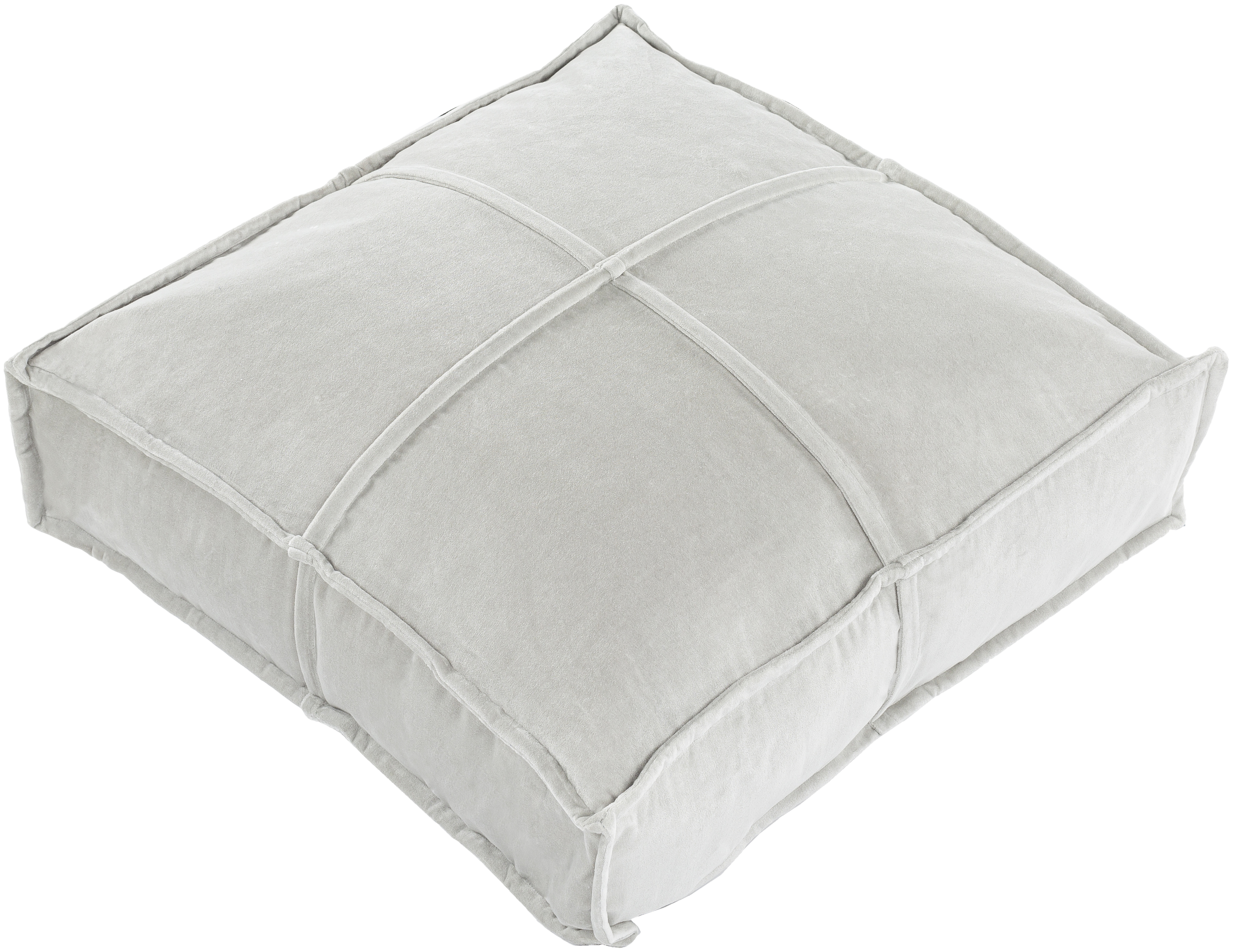 Cotton Velvet Floor Pillow - Medium Gray - Surya