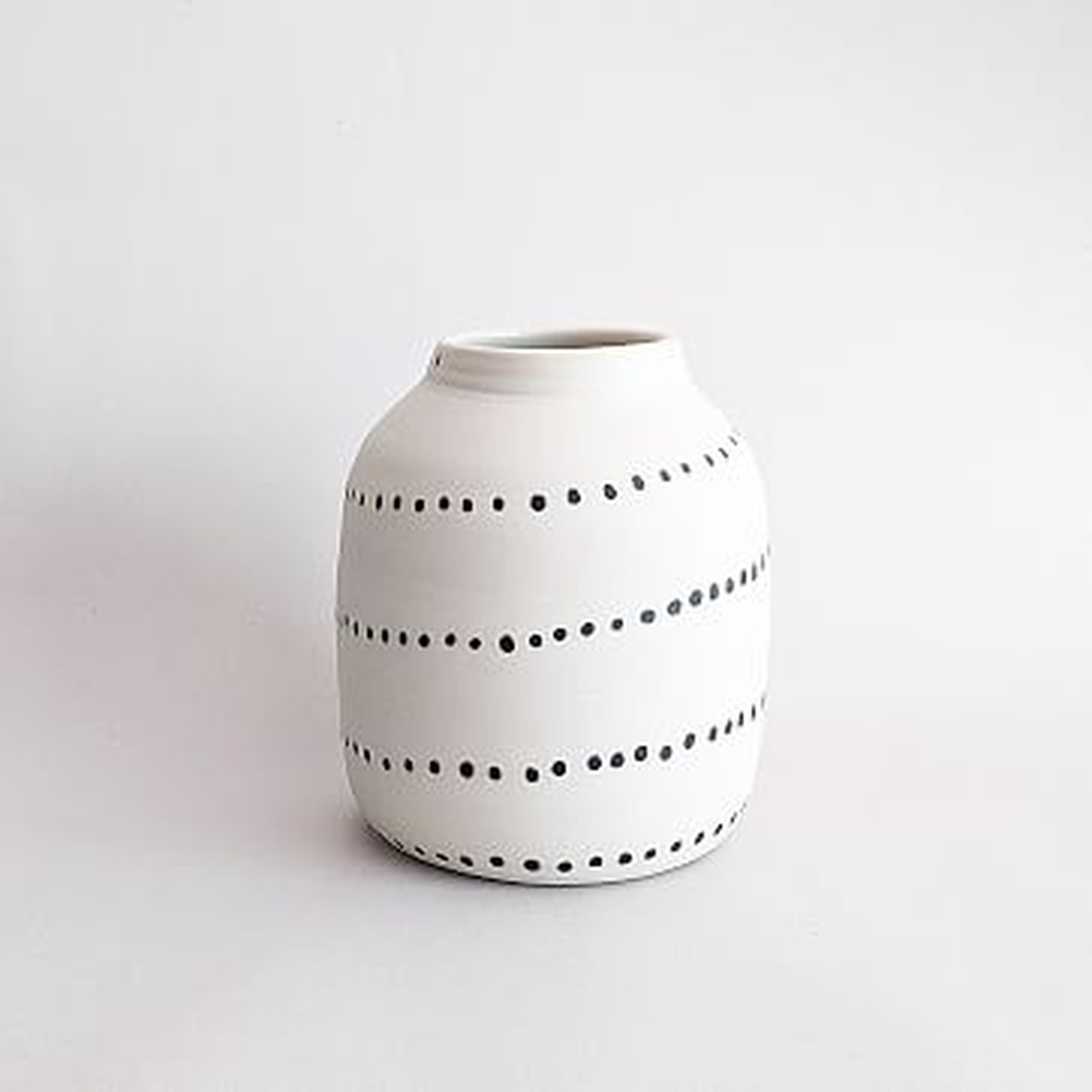 Btw Ceramics Dot Bud Vase, Porcelain, White - West Elm