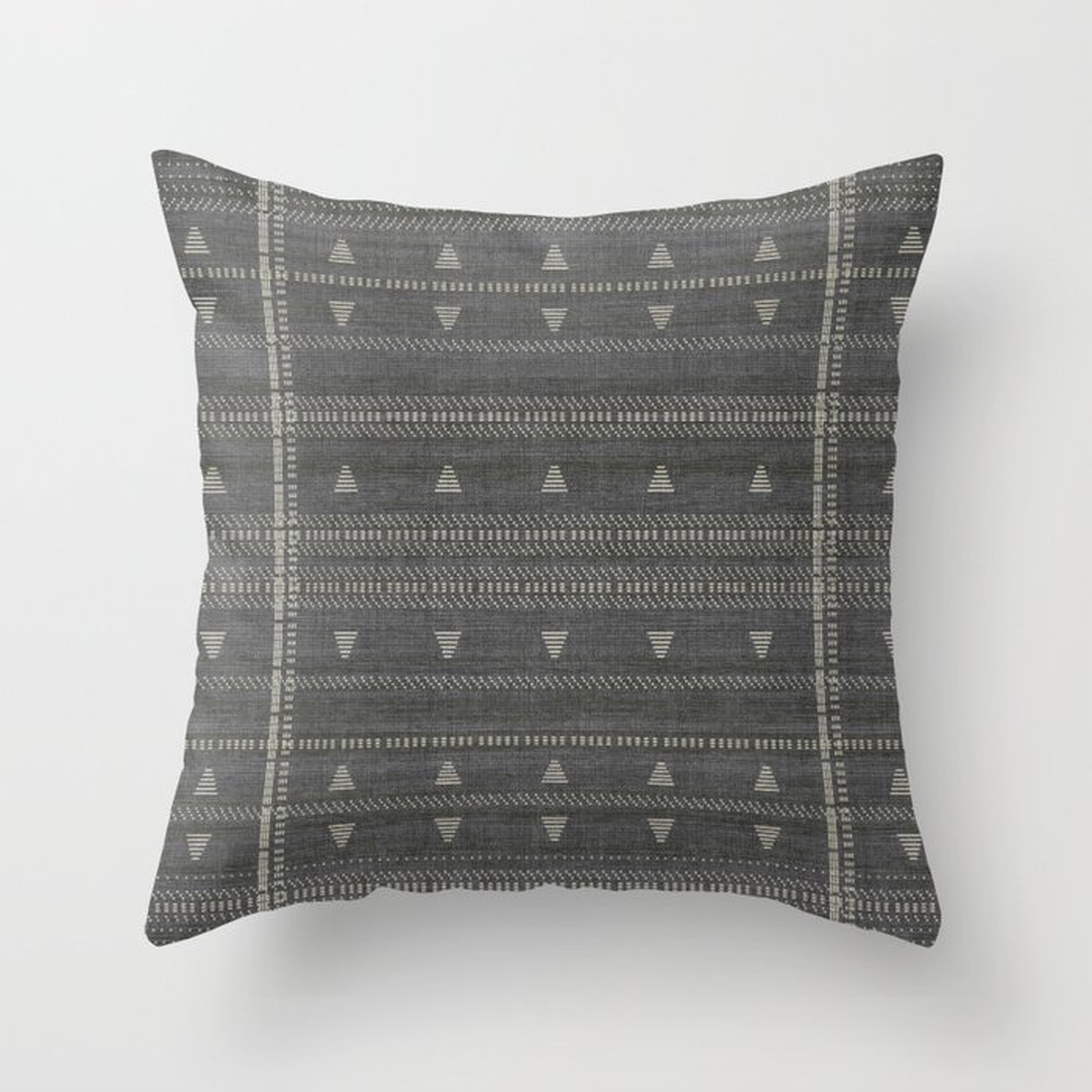 Heddle In Charcoal Throw Pillow by House Of Haha - Cover (20" x 20") With Pillow Insert - Outdoor Pillow - Society6