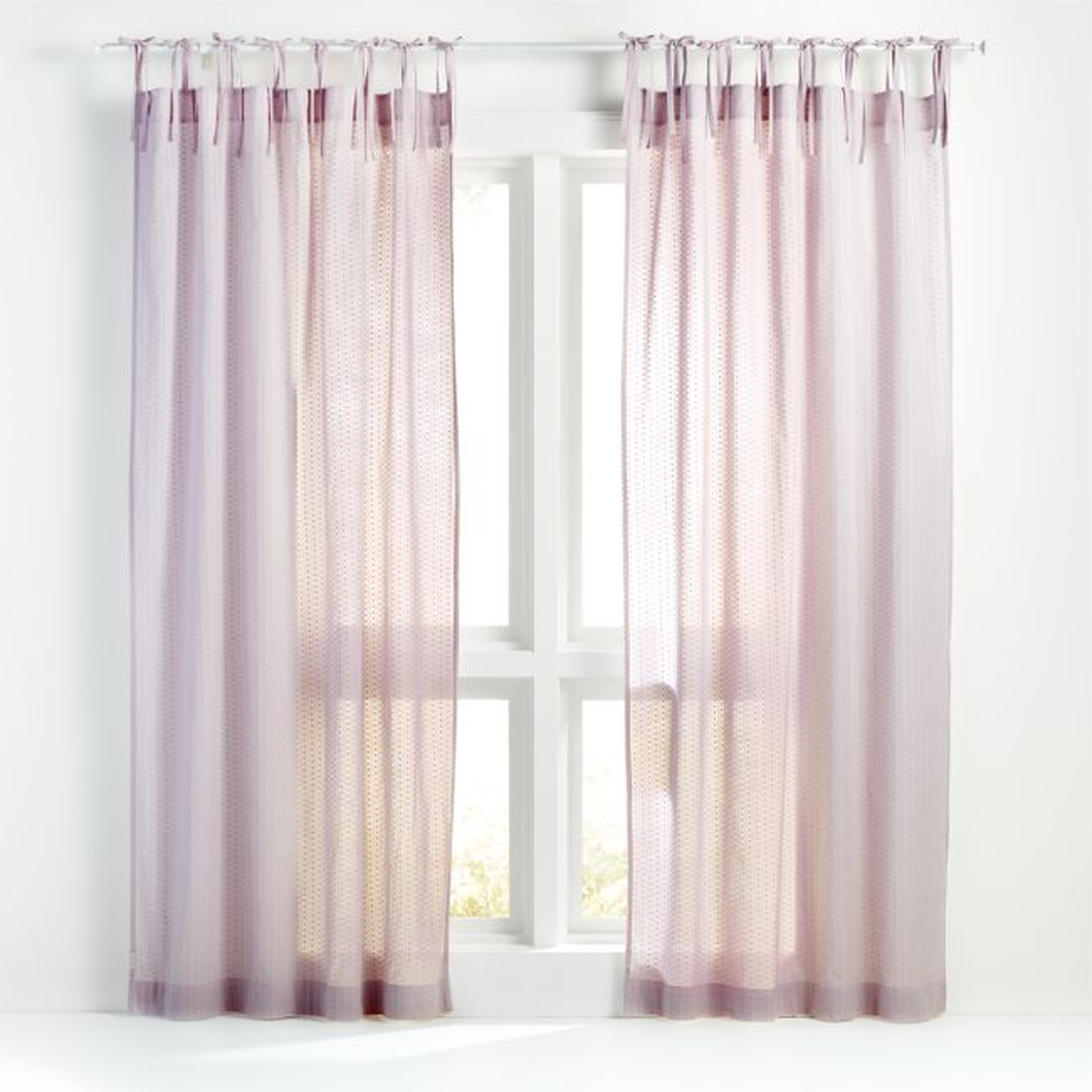 63" Sheer Dobby Lilac Curtain Panel - Crate and Barrel